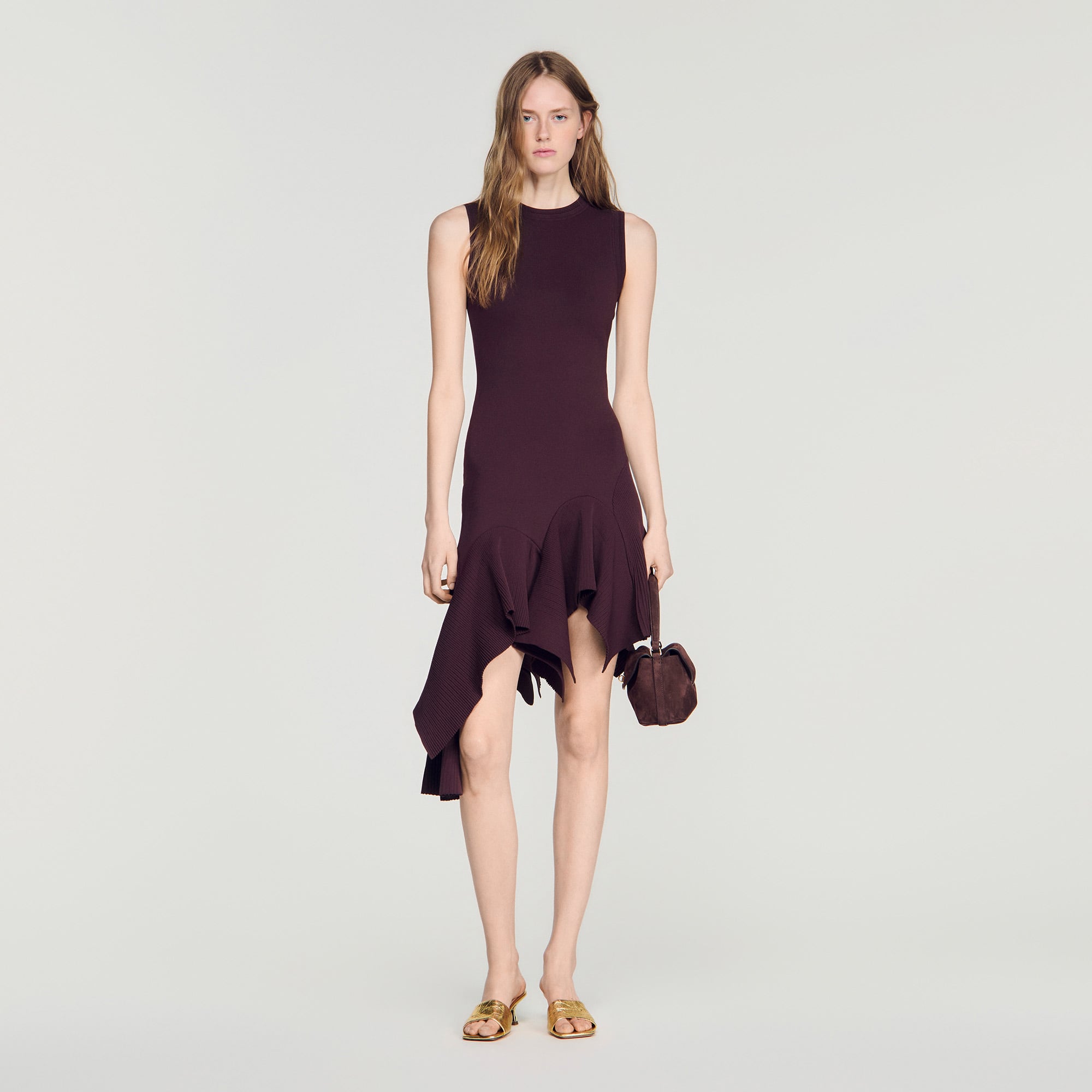 Asymmetric knit dress