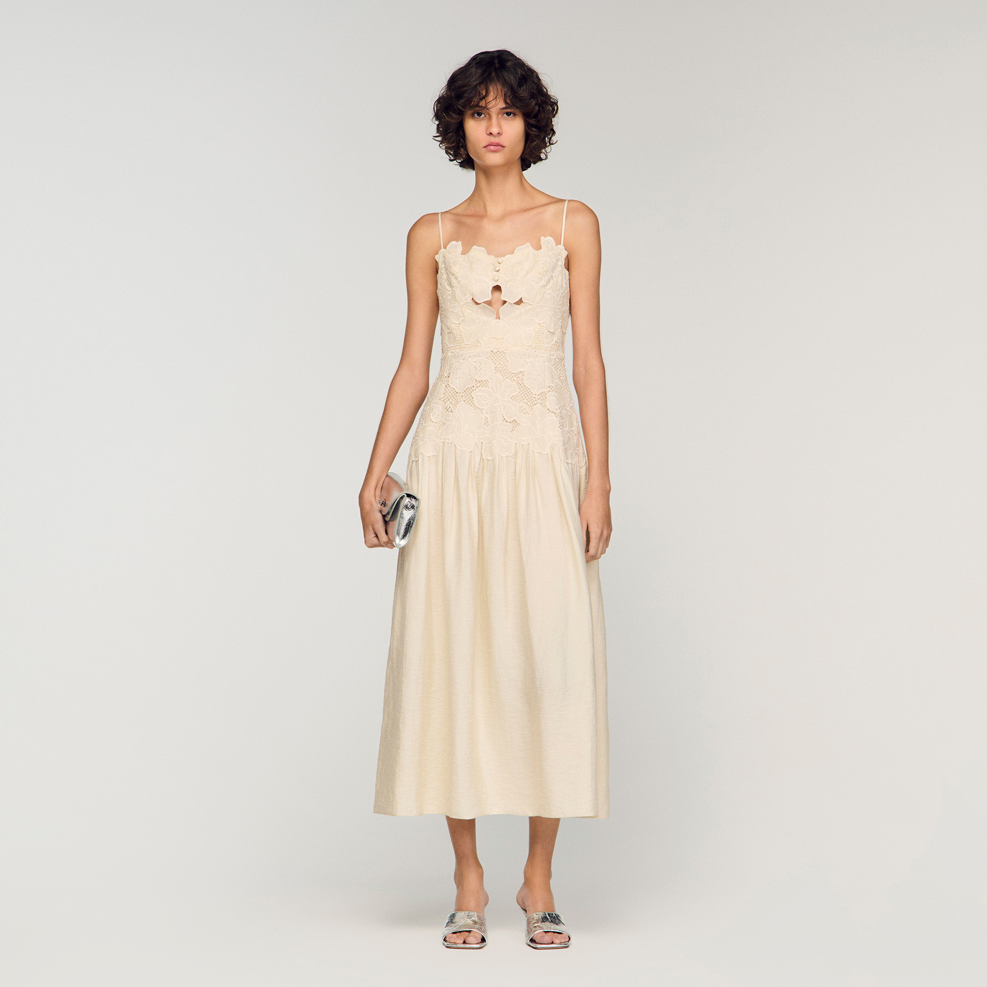 sachin and babi light blue dress Girl Embroidered Dress