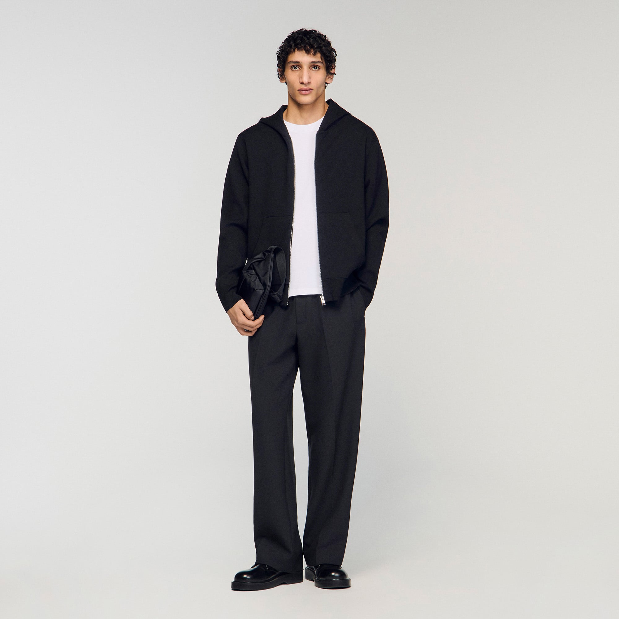 Hoodie in Black for Men | Sandro Paris
