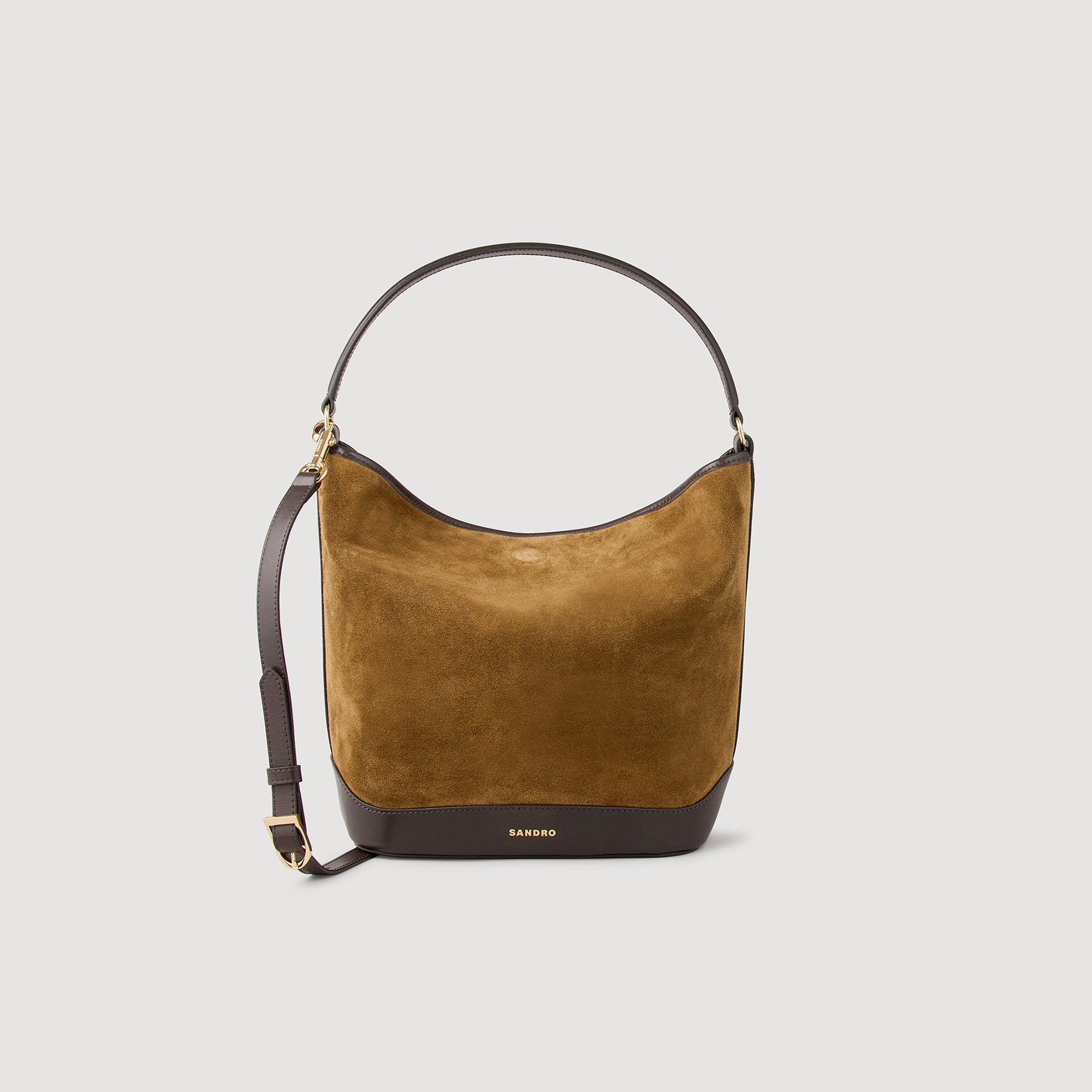 Suede and Leather Bucket Bag Tangoso