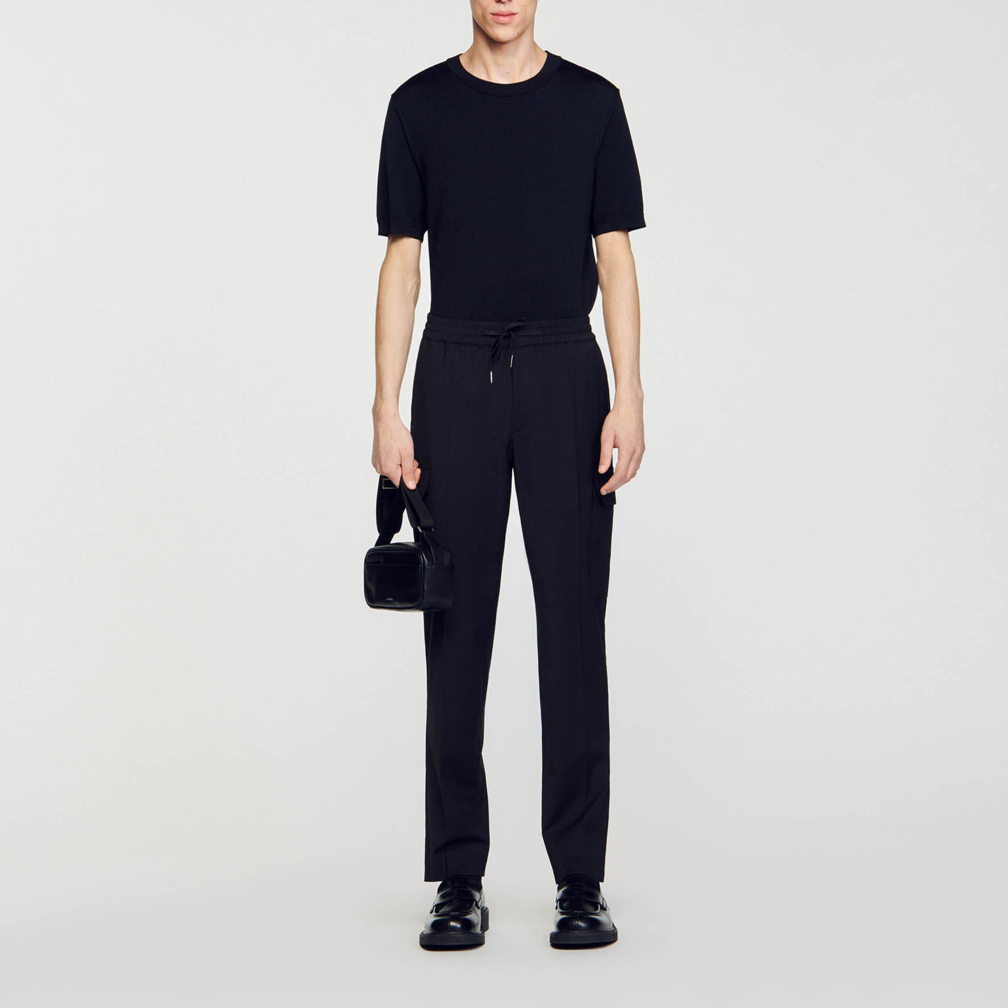 Sandro Elasticated cargo trousers