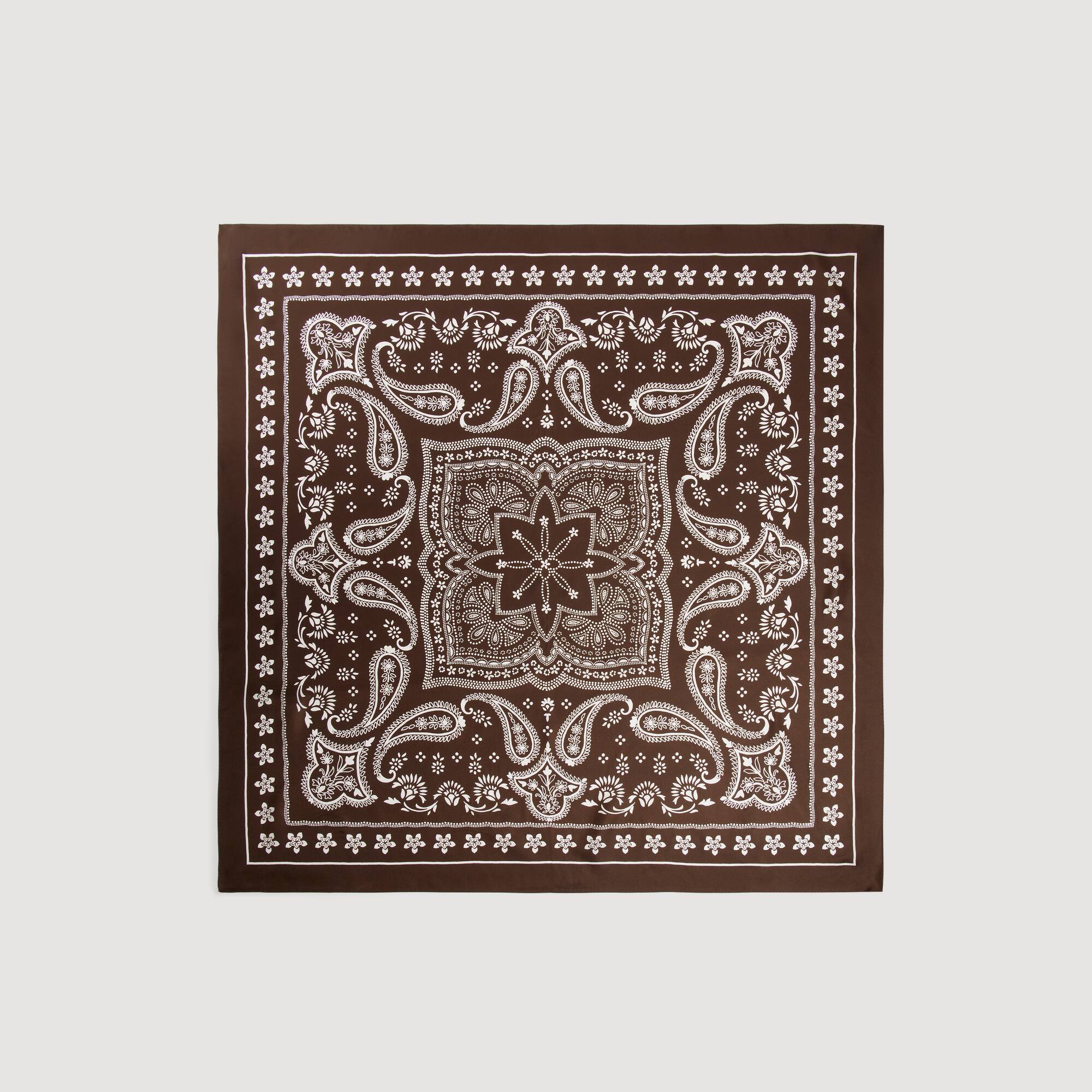 Sandro silk Silk scarf with bandana print