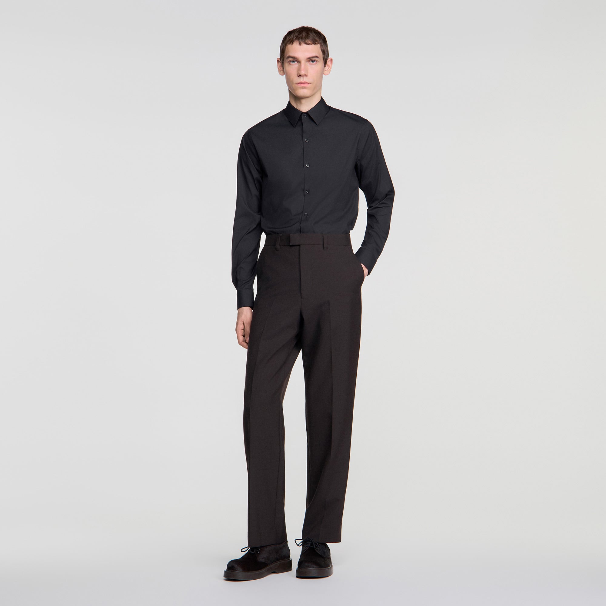 Wool suit trousers