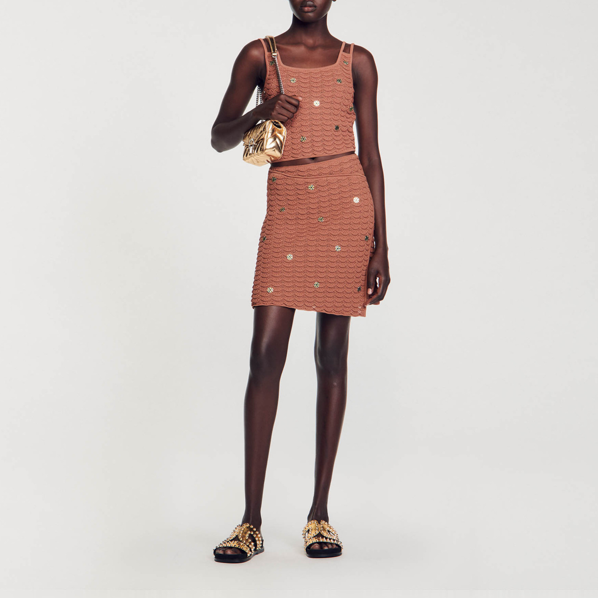 Sandro Short asymmetrical skirt