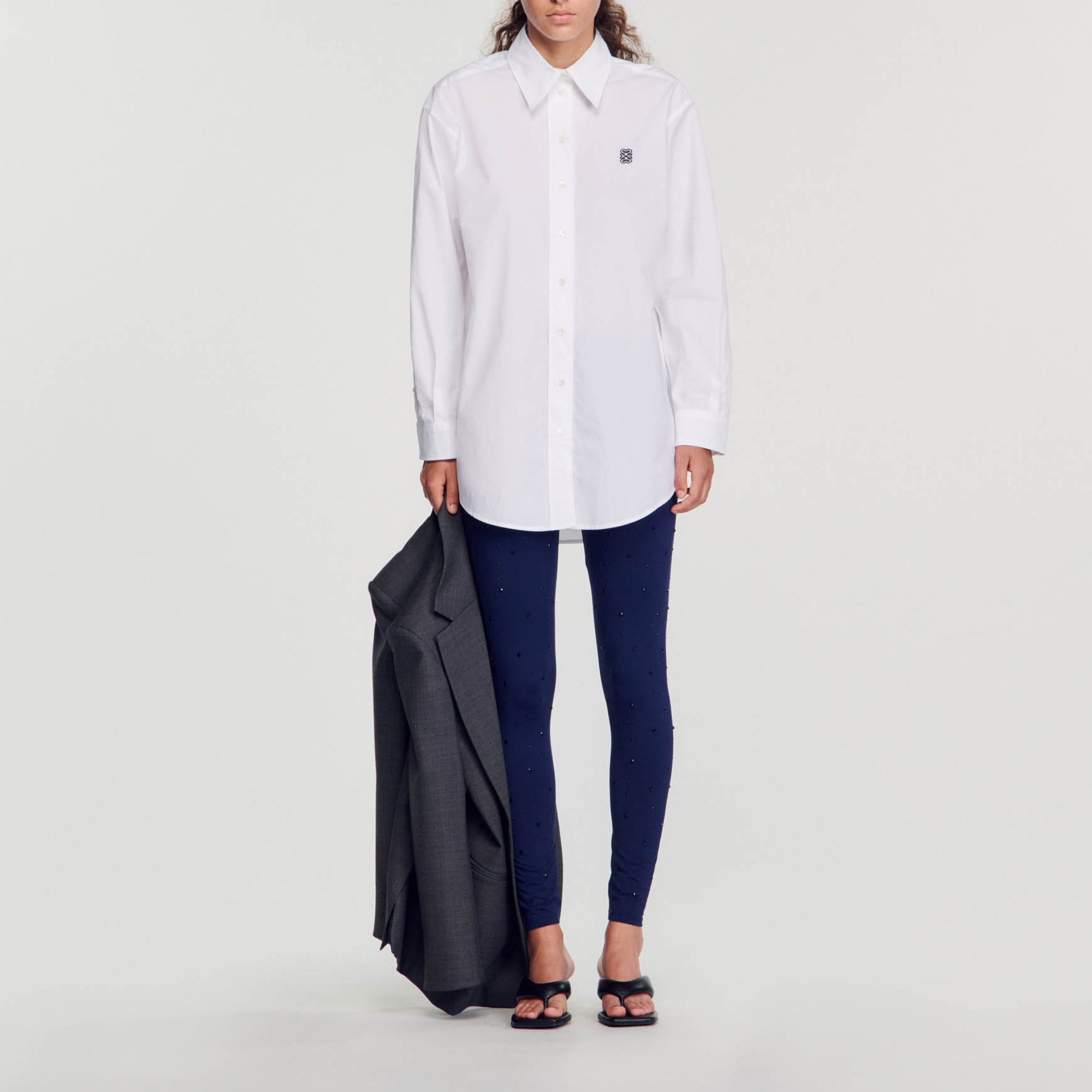 Sandro Oversized cotton shirt