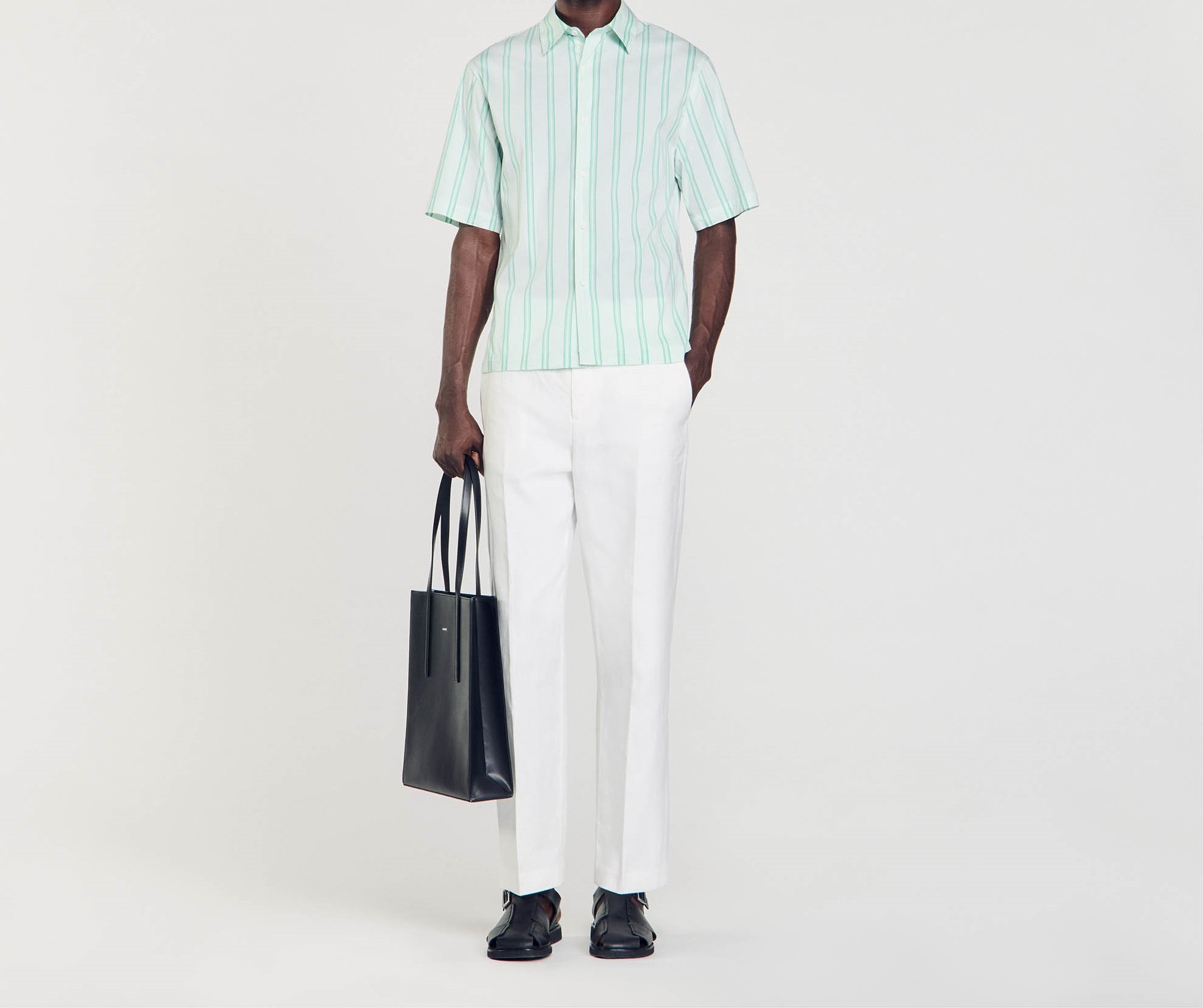 Sandro Stripy short-sleeved shirt