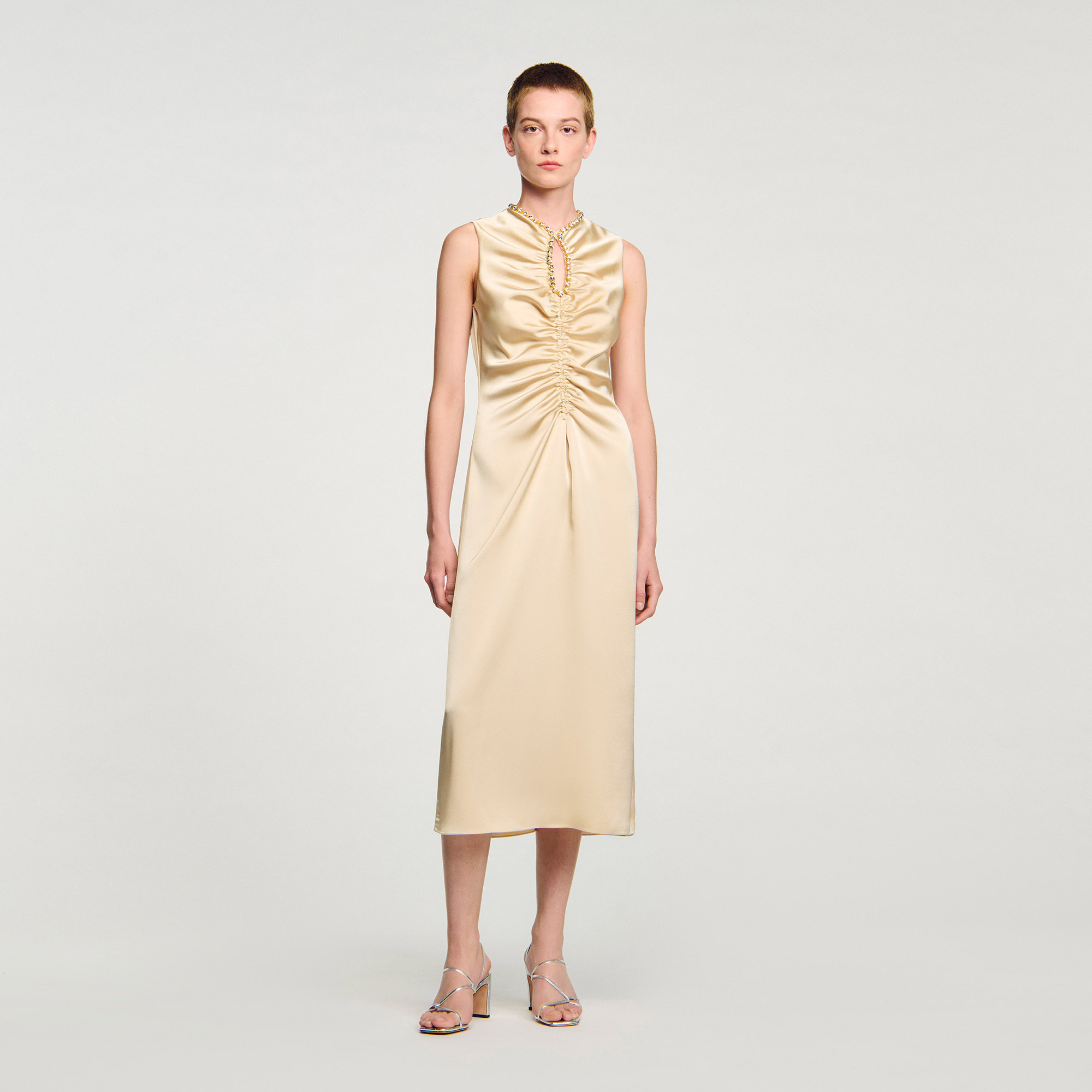 Sandro Rhinestone midi dress