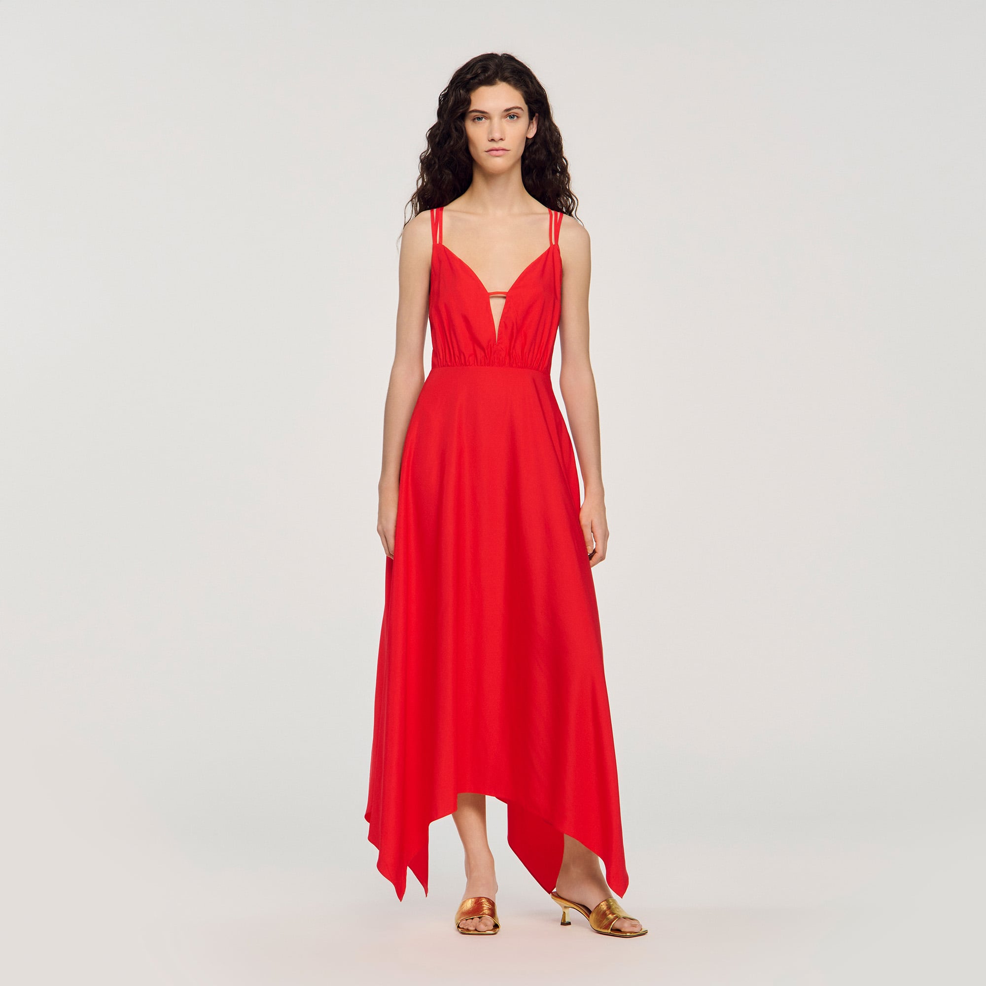 Sandro Long dress with narrow straps | Smart Closet