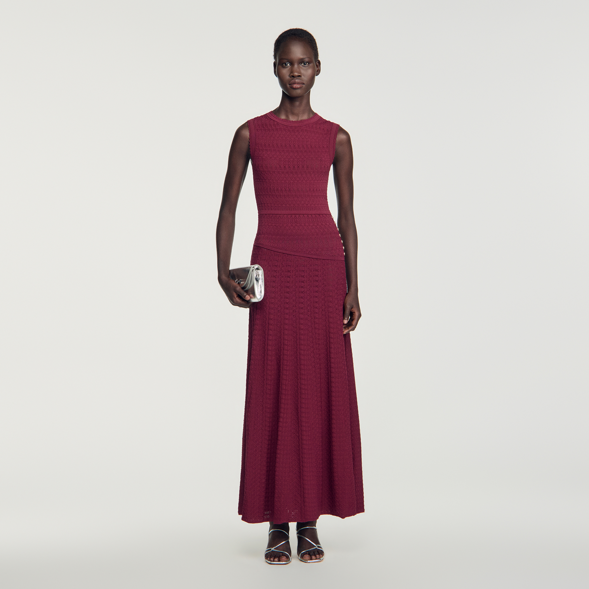 sandro floral audrey open knit dress Audrey Dress by Sandro