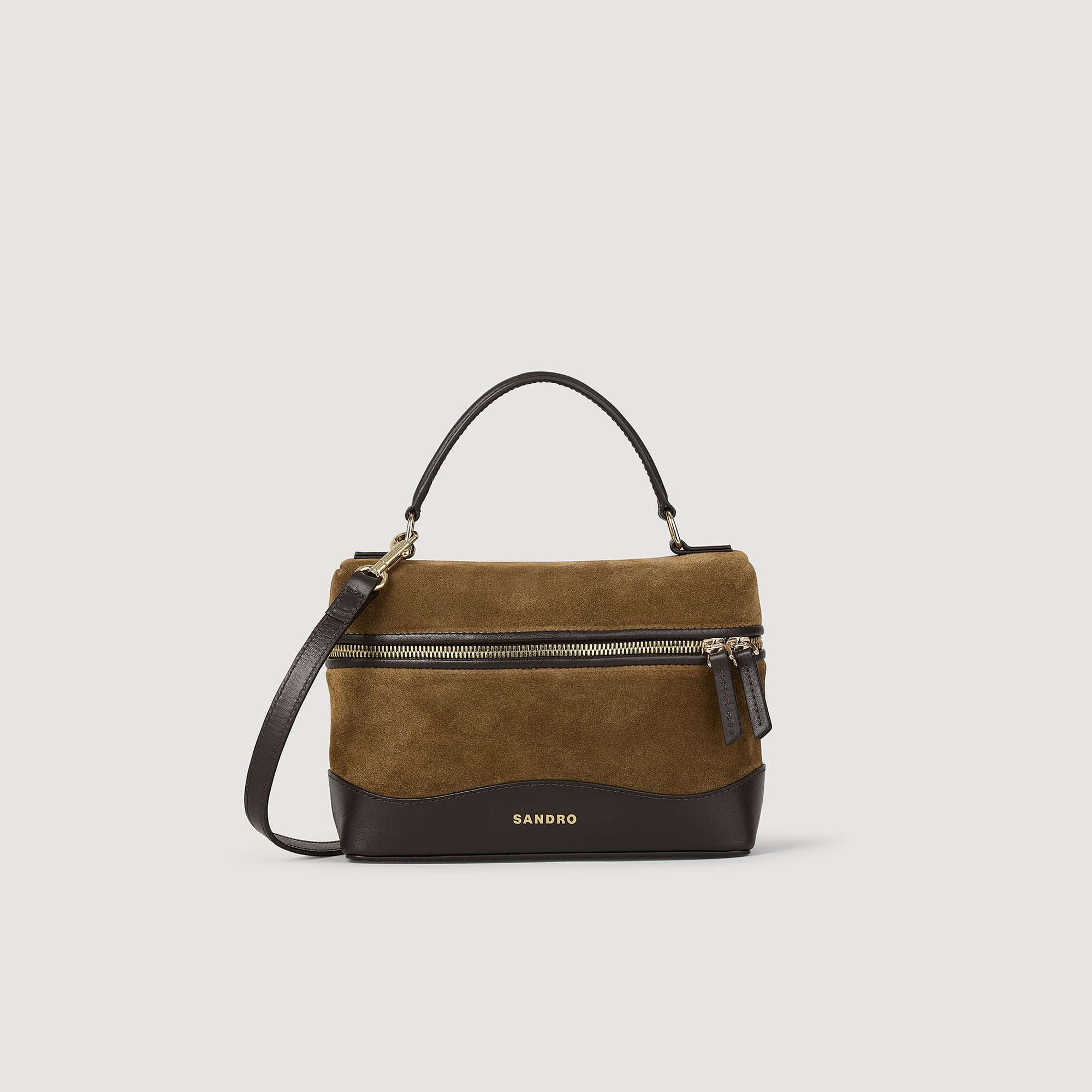 Tangolino leather and suede vanity bag