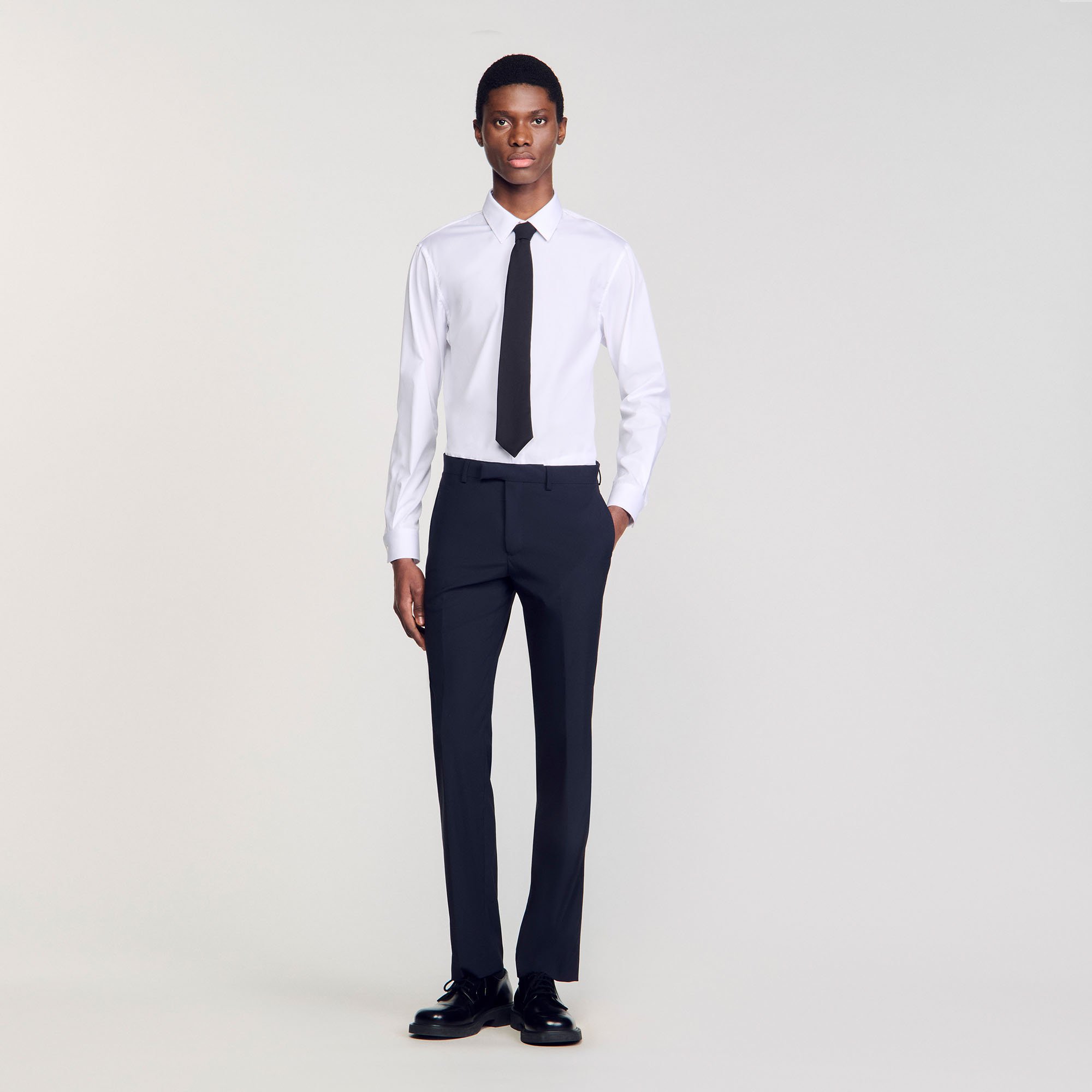 Wool suit trousers