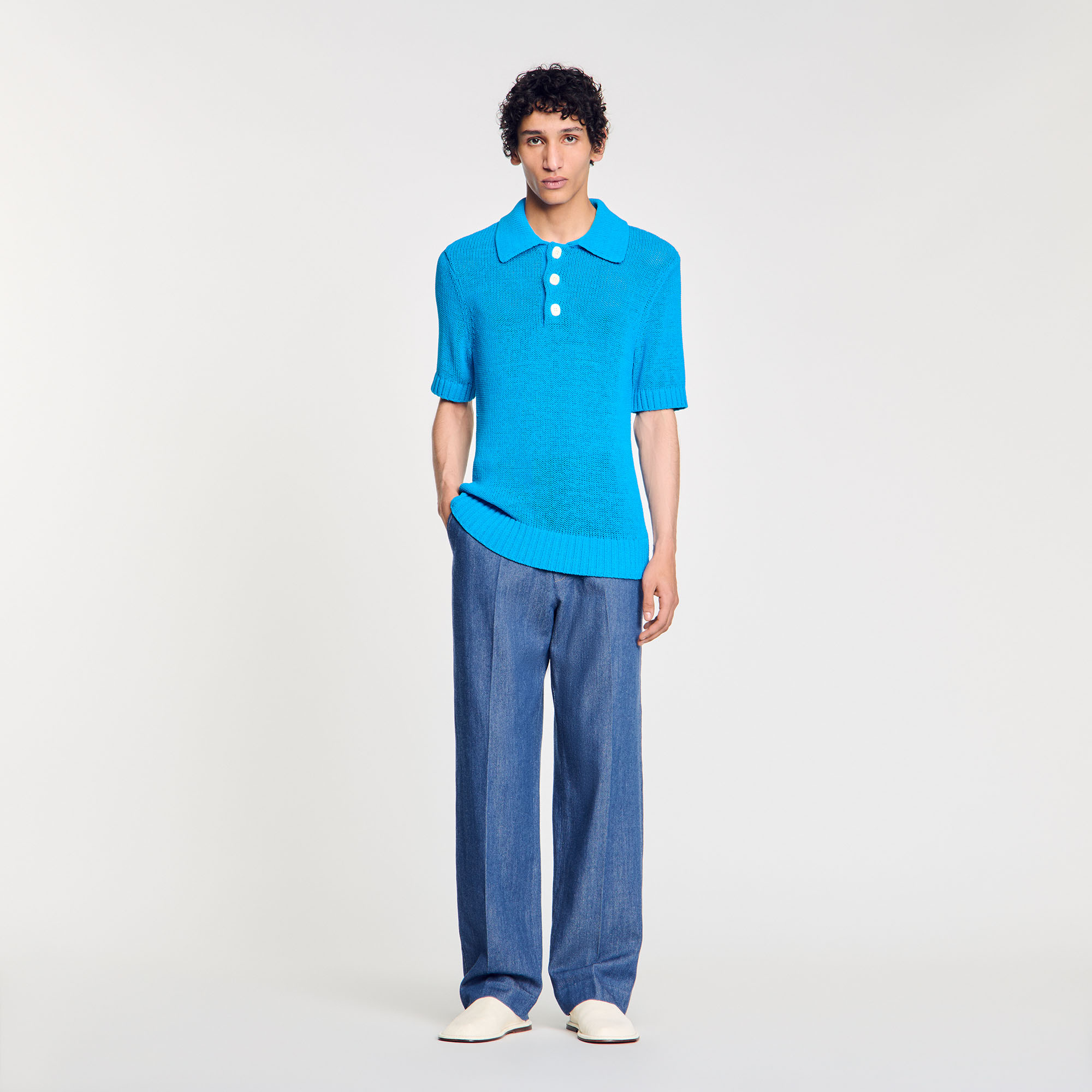 Sandro Knit polo shirt