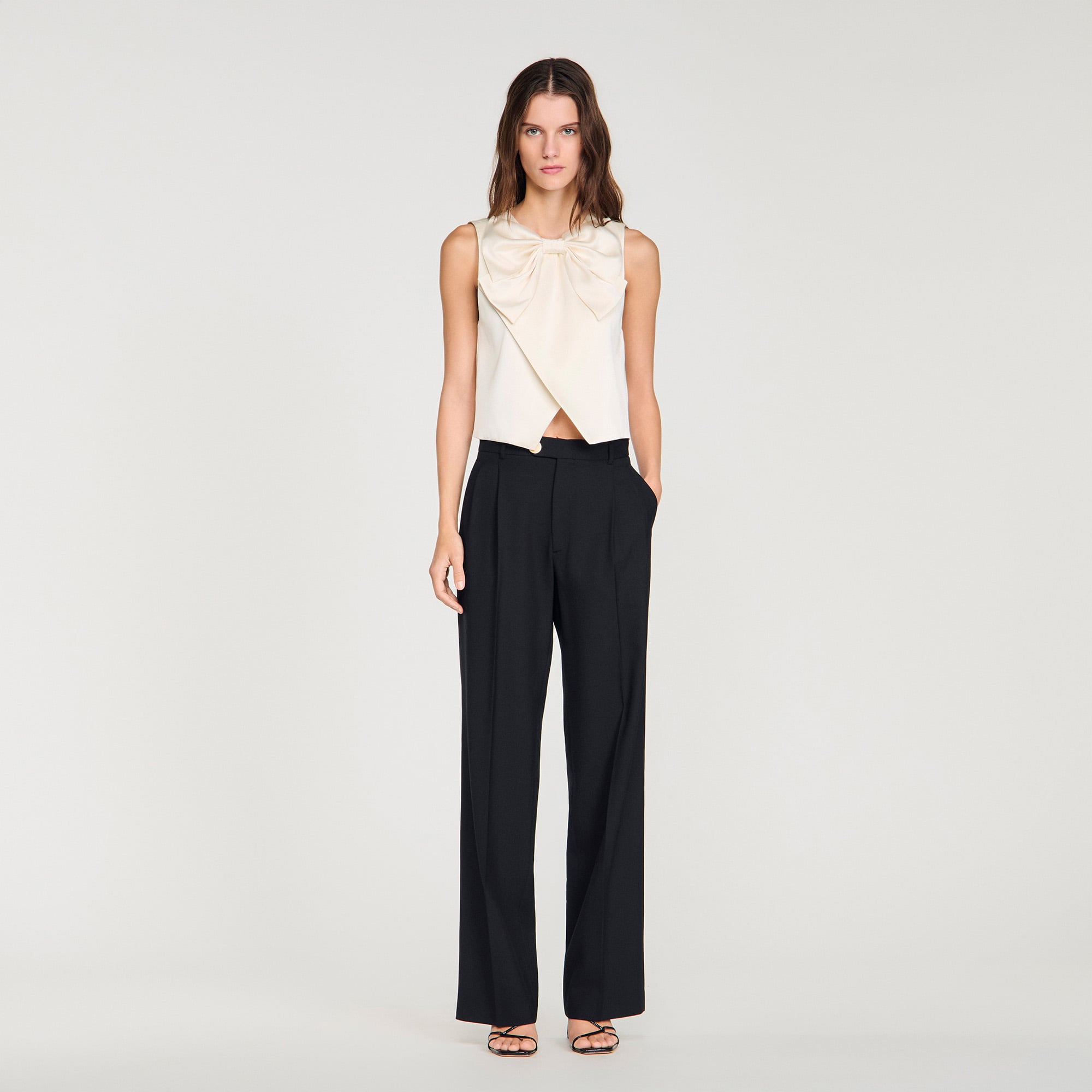 Pressed-crease suit trousers
