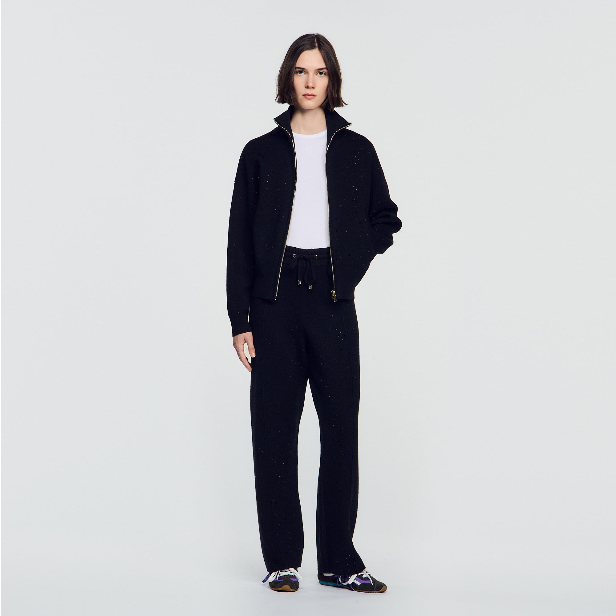 Rhinestone jogging trousers