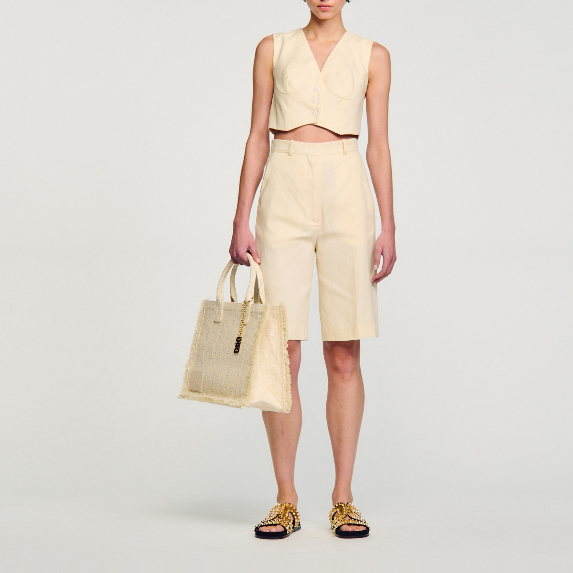 Sandro Linen blend jacket