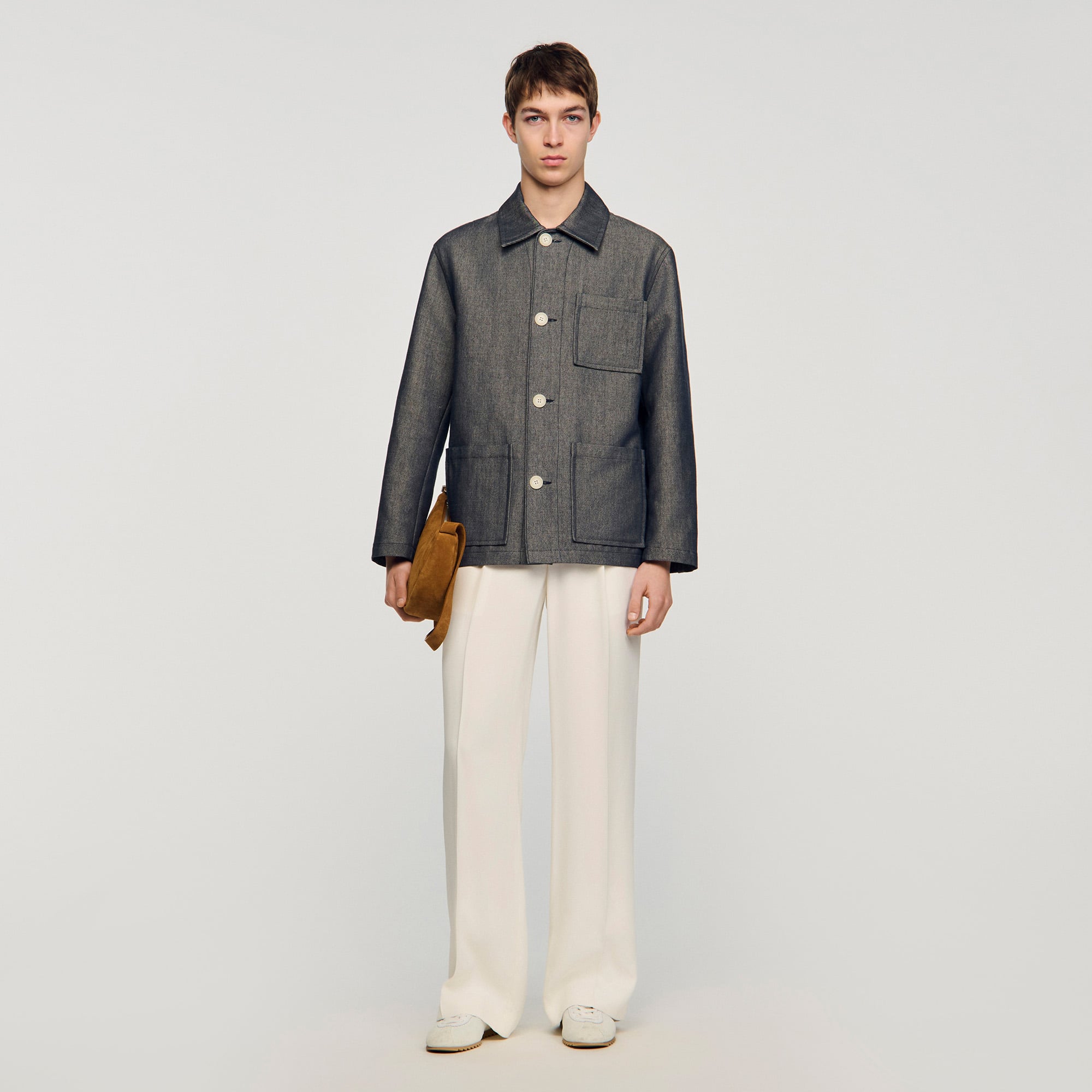 Denim-effect worker jacket