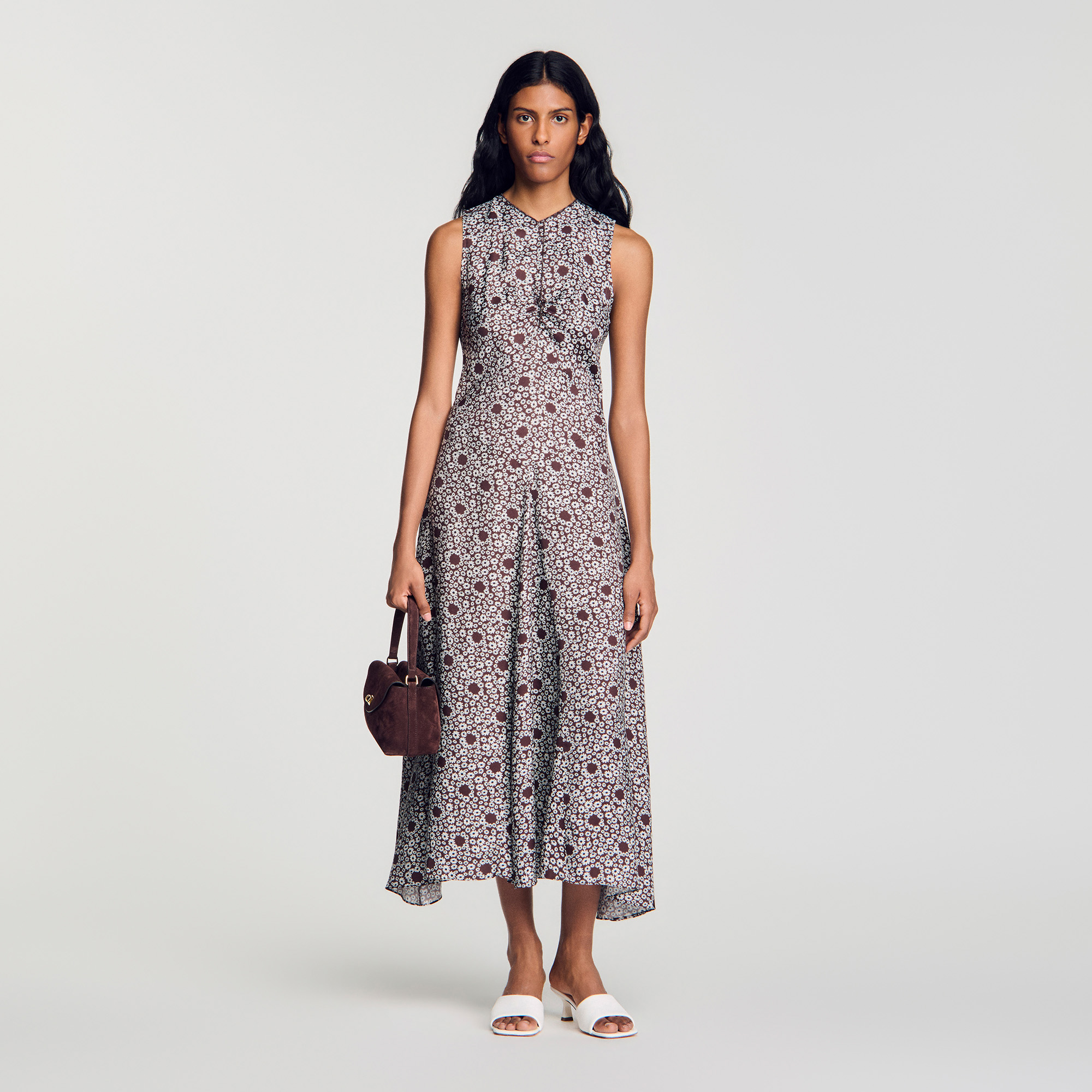 Daisy print midi dress