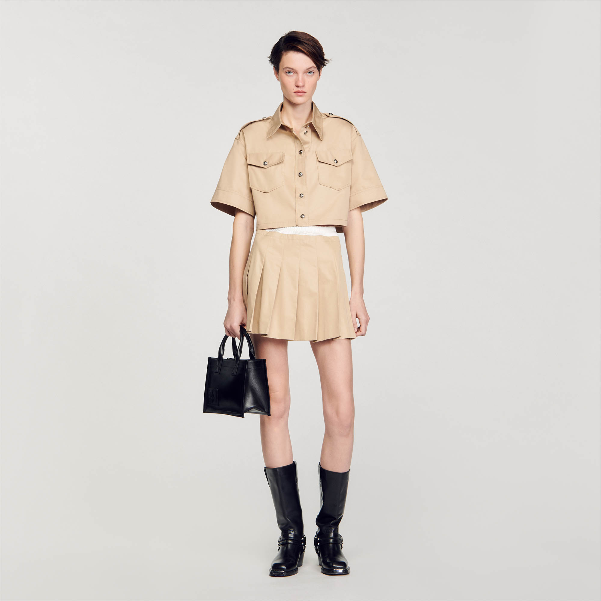 Sandro Officer's cropped shirt