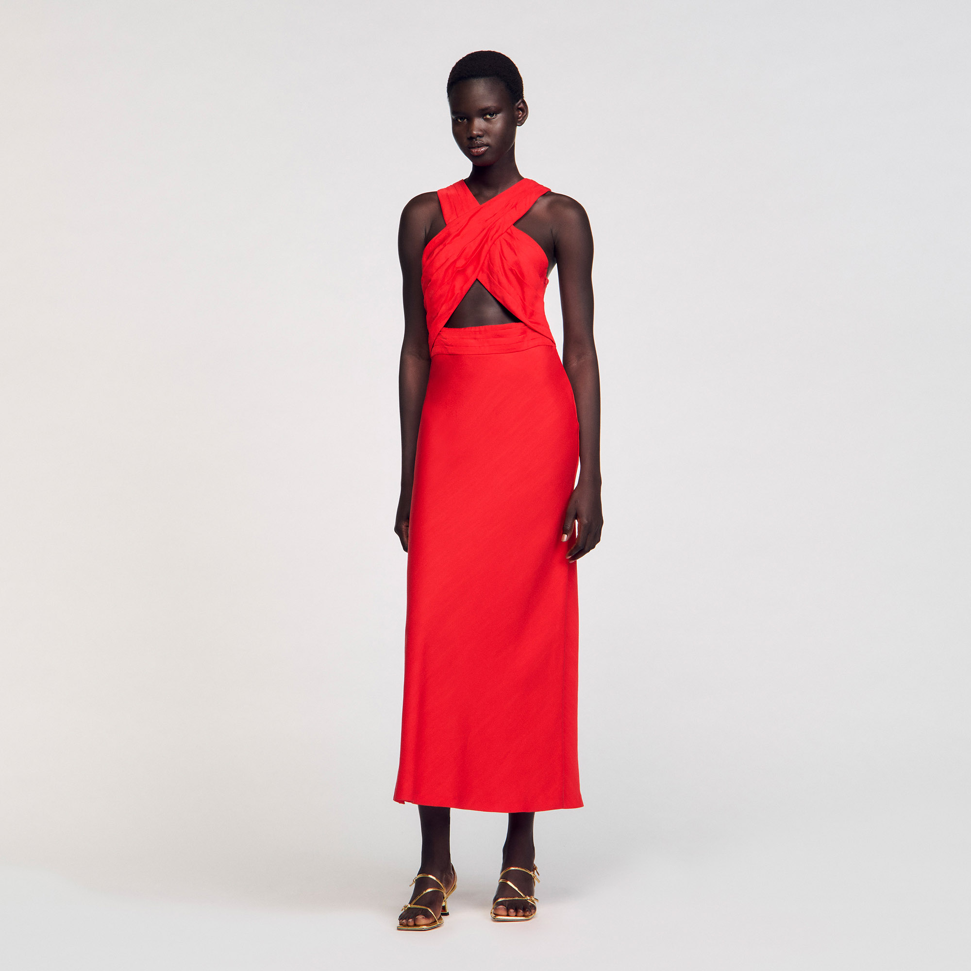 Sandro Maxi wraparound dress