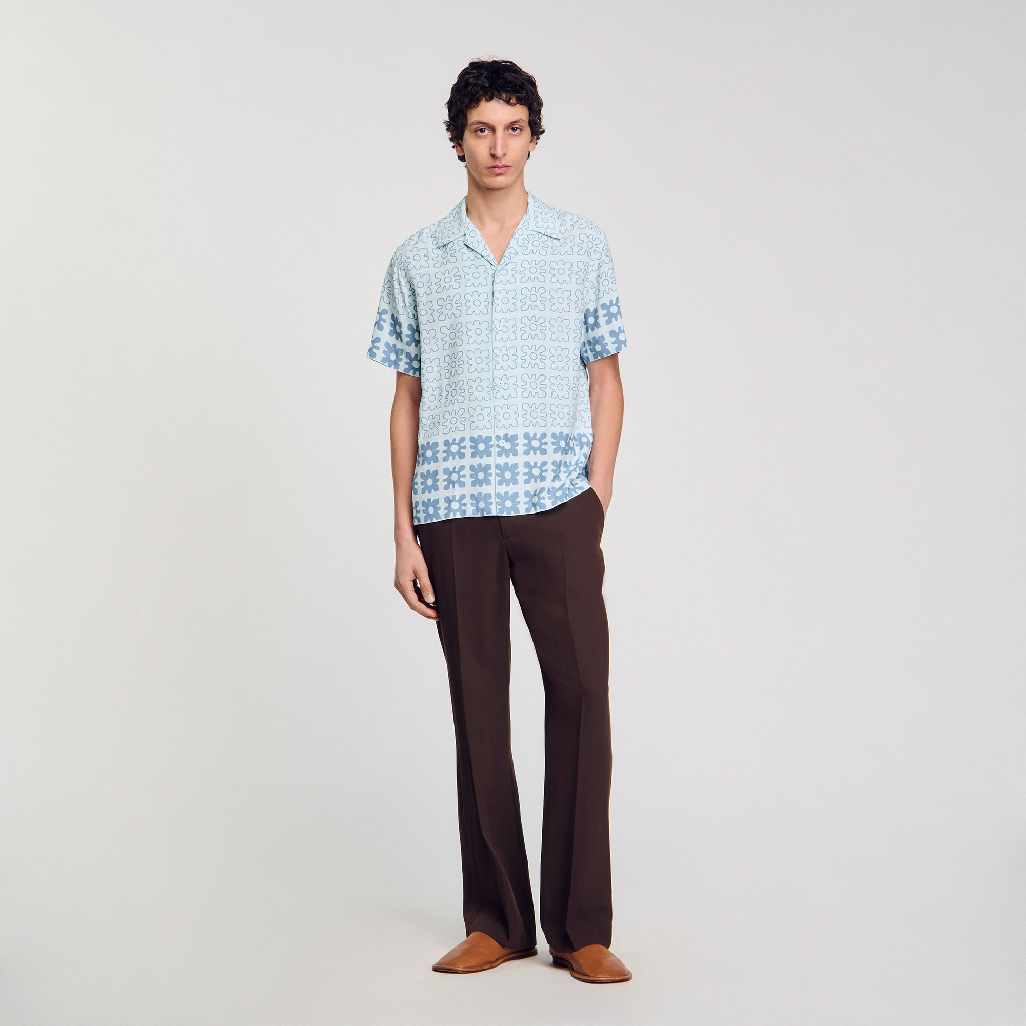 Sandro Floral motif shirt