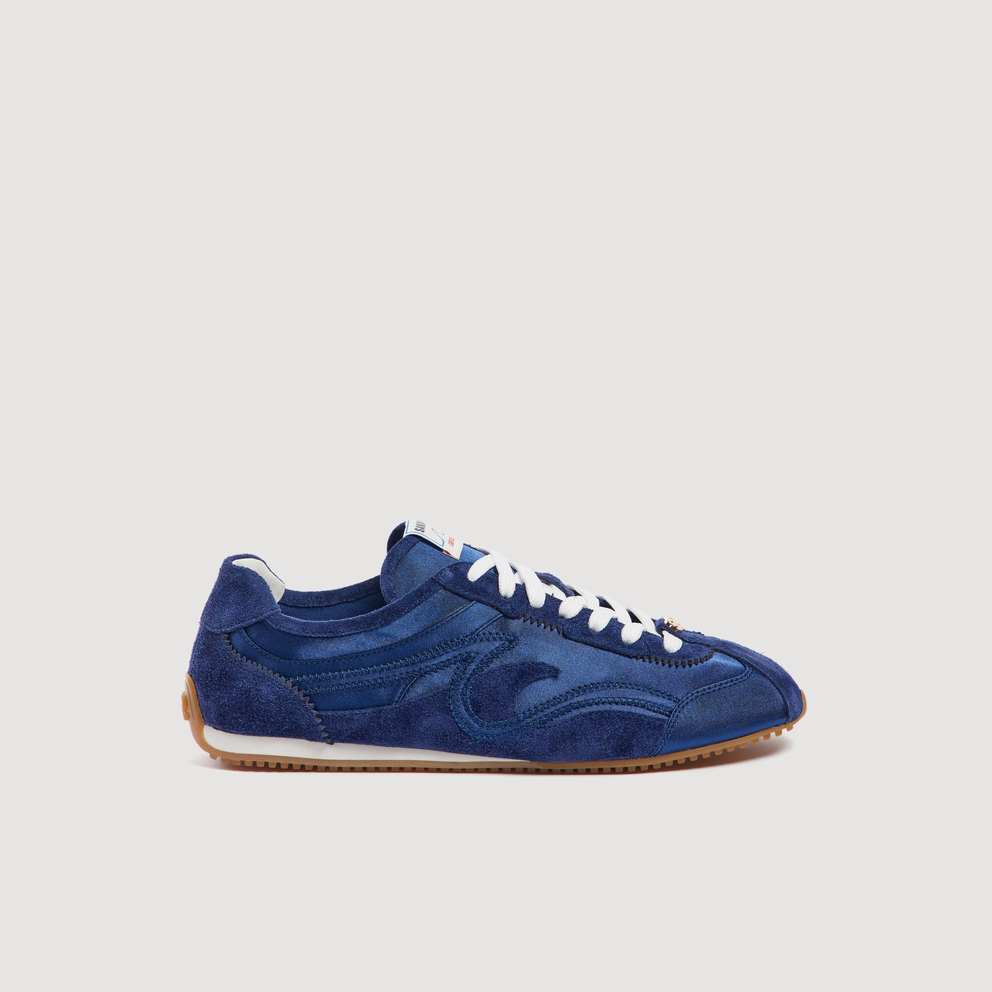 Light Wave mixed material sneakers in Blue for Women | Sandro Paris