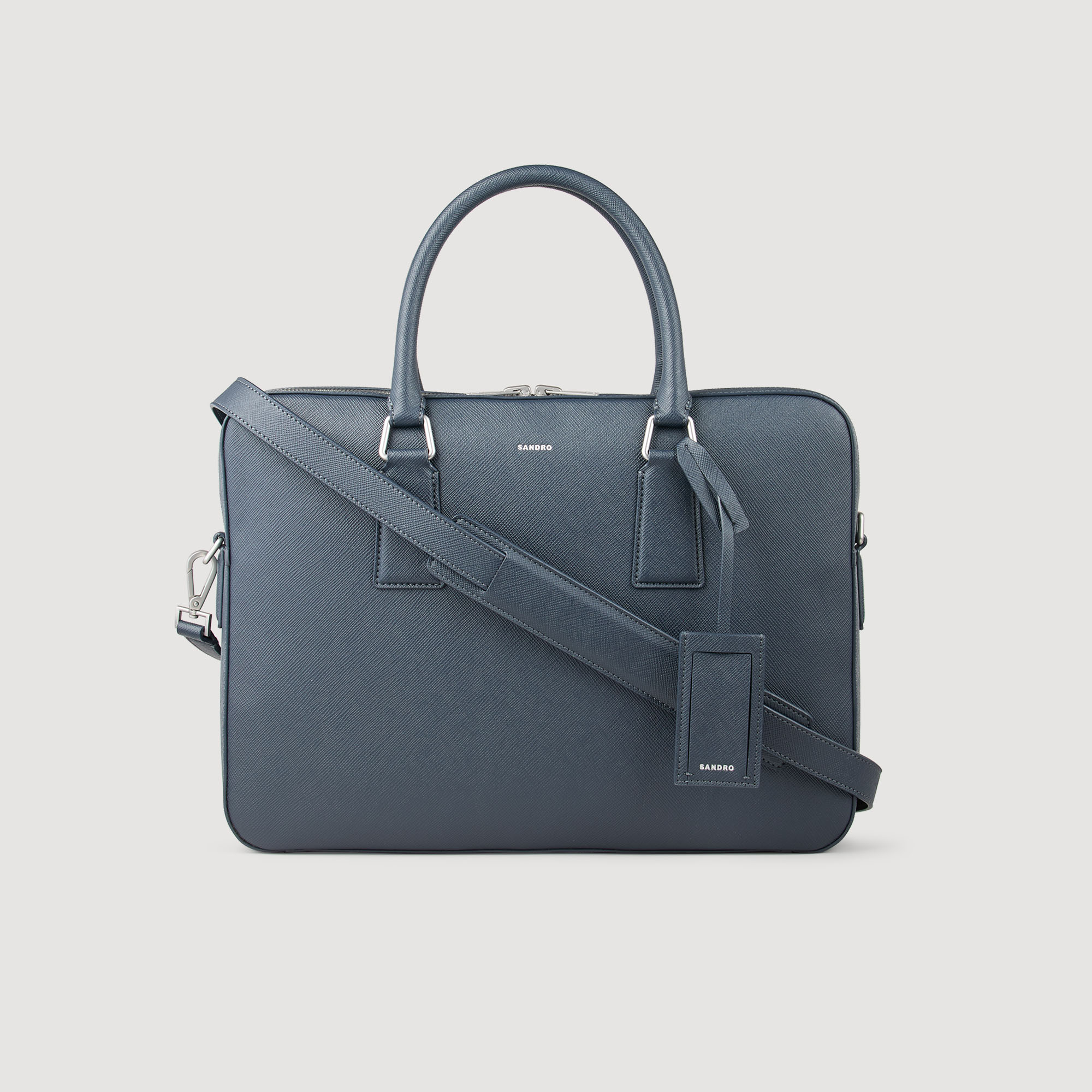 Sandro Reconstituted leather briefcase