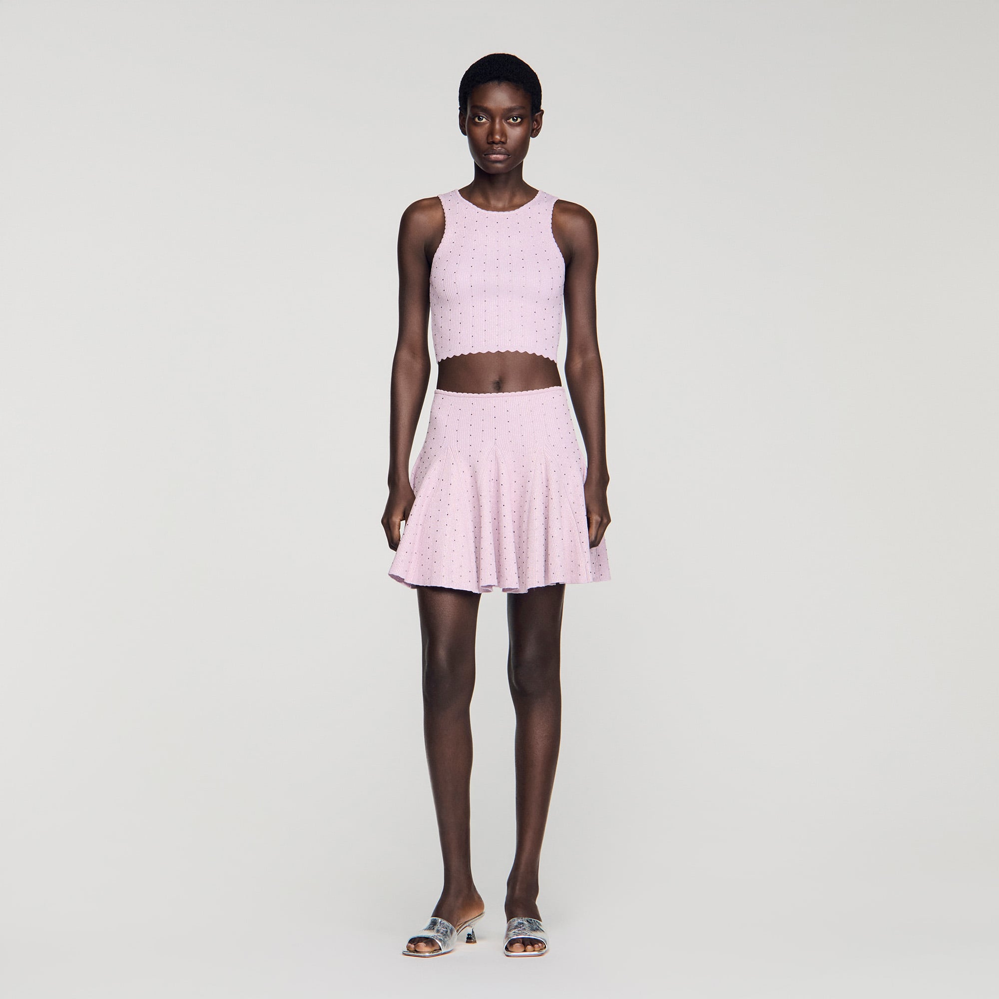 美品★MEDI PURIPURI SHORT KNIT TOP MEDI PURIPURI SHORT KNIT TOP