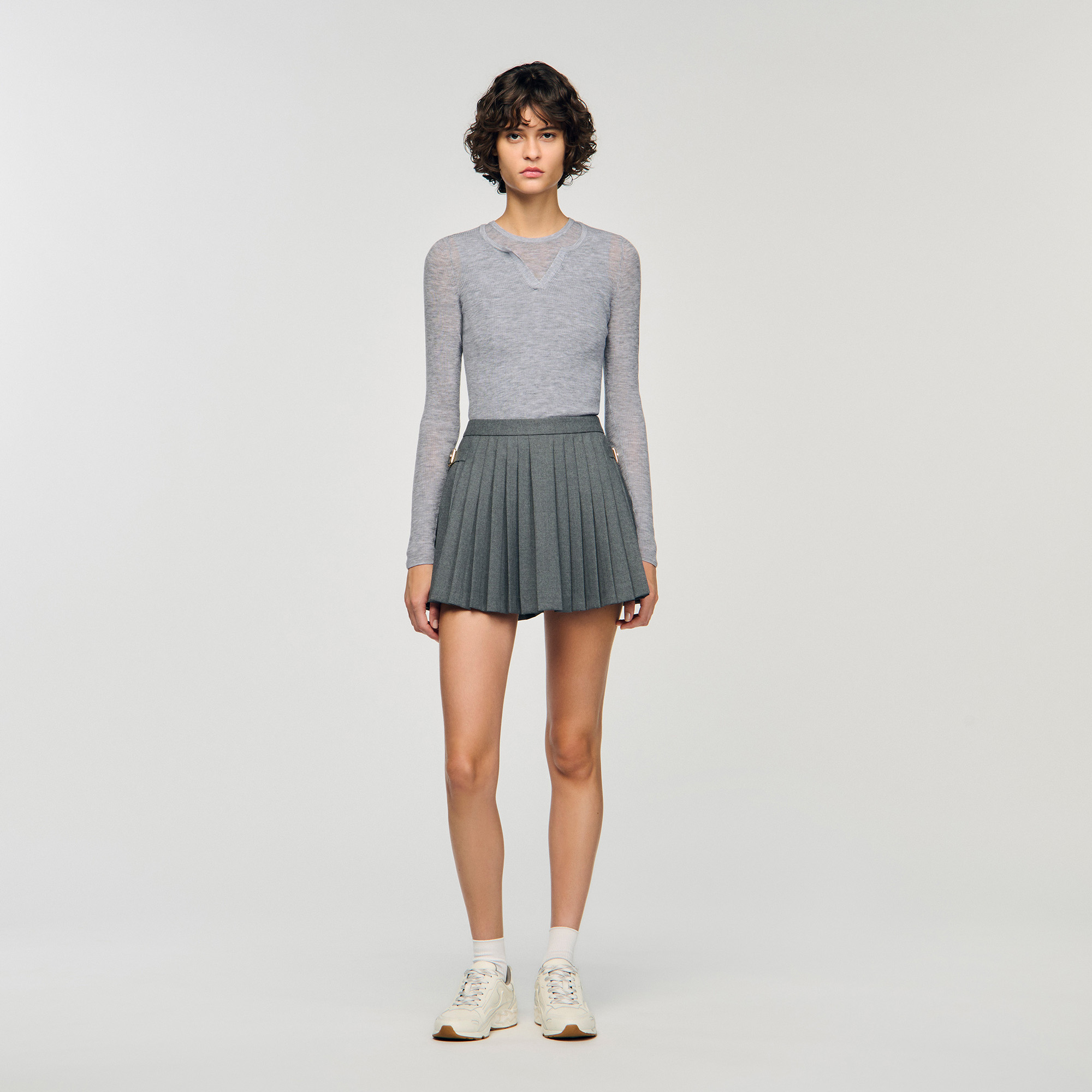 Sandro Wool Layered Effect Sweater