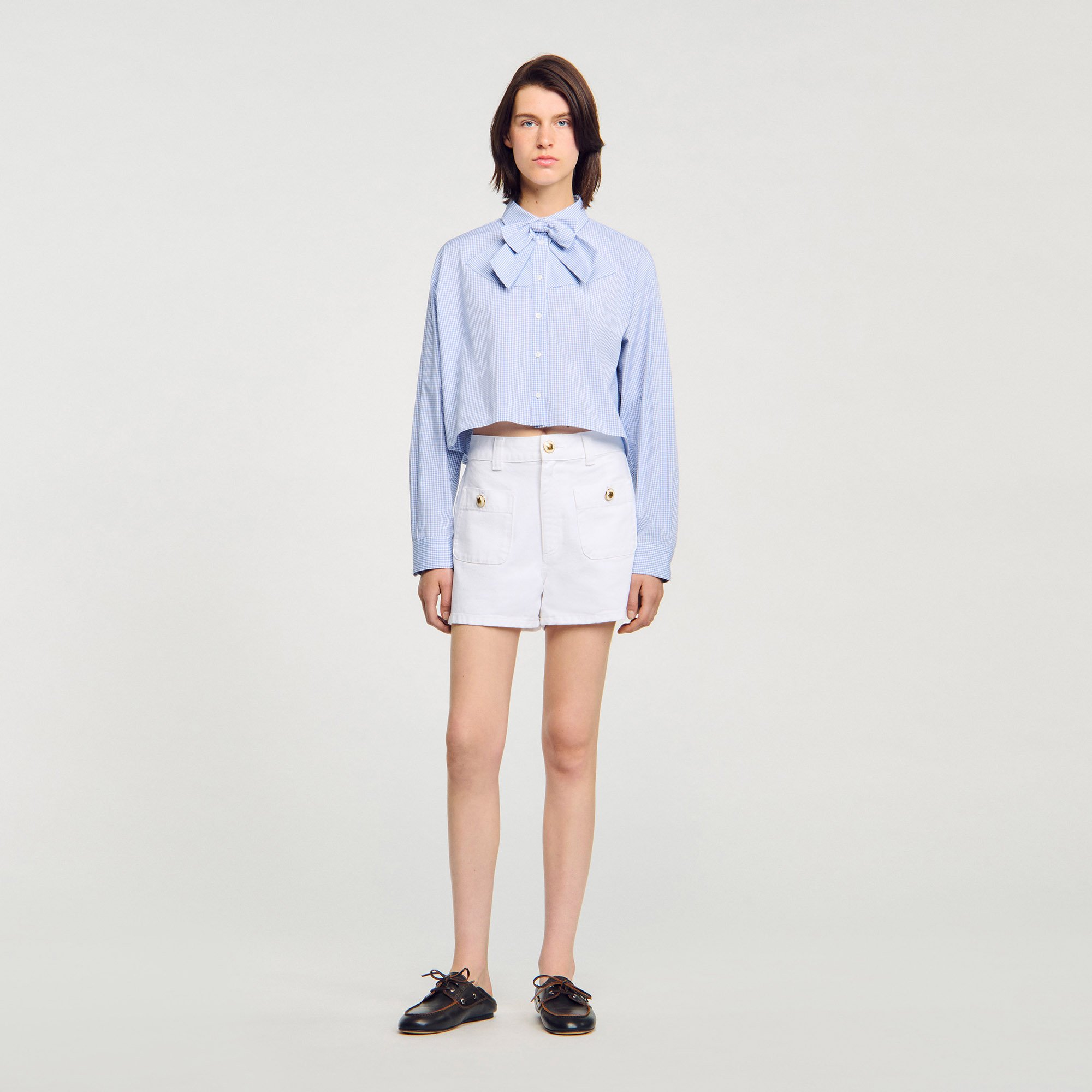 Bow collar shirt