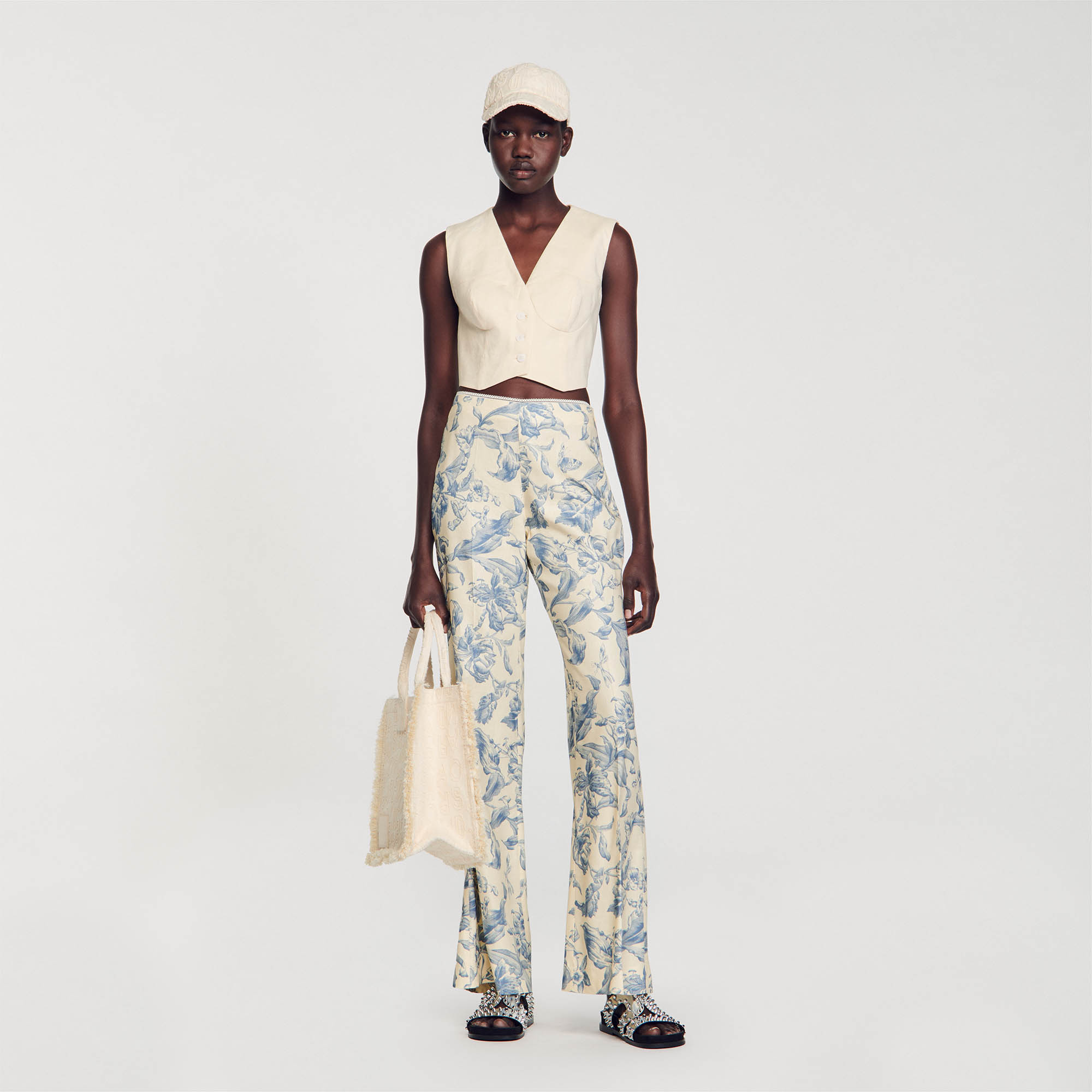 Sandro Flower print trousers