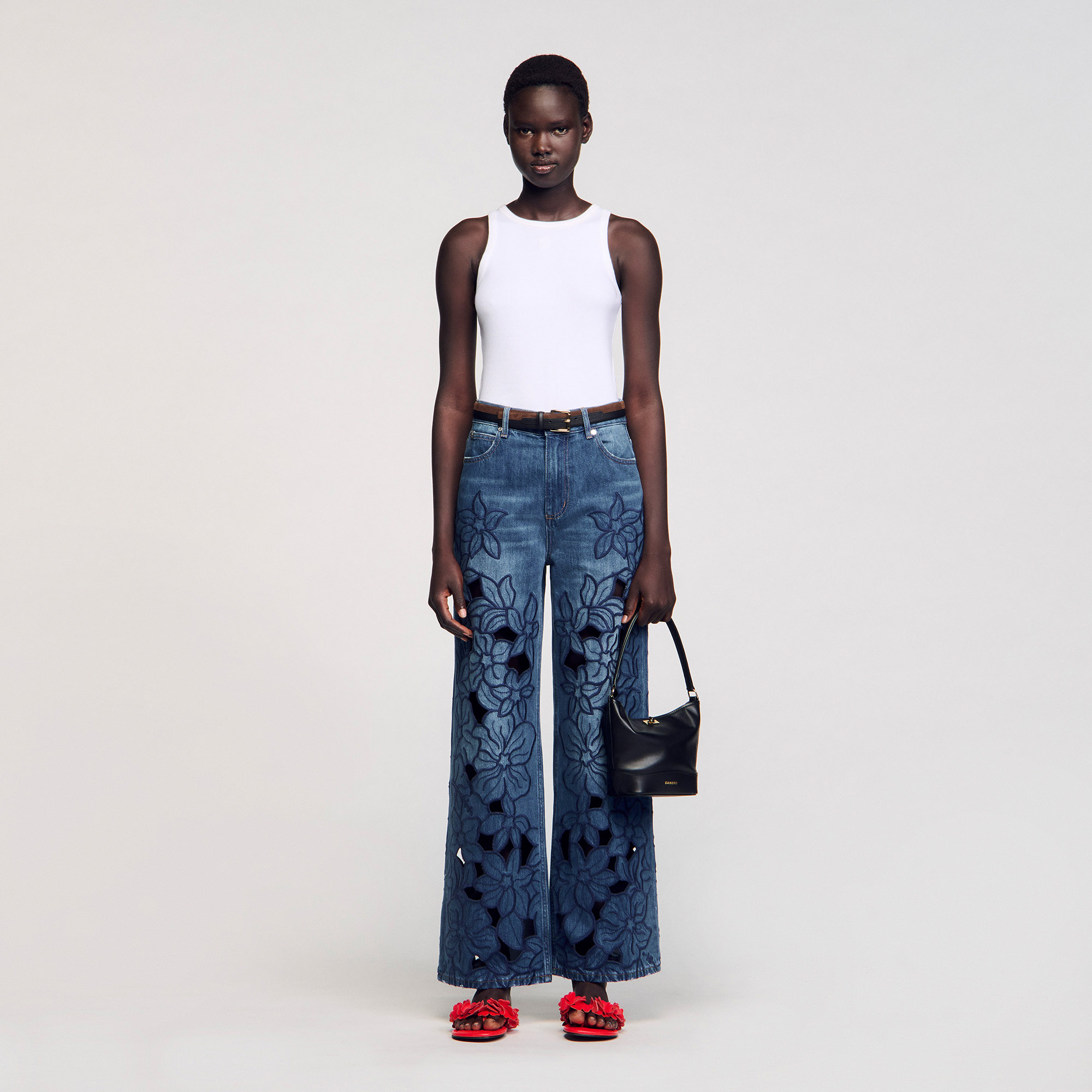 Sandro Embroidered jeans