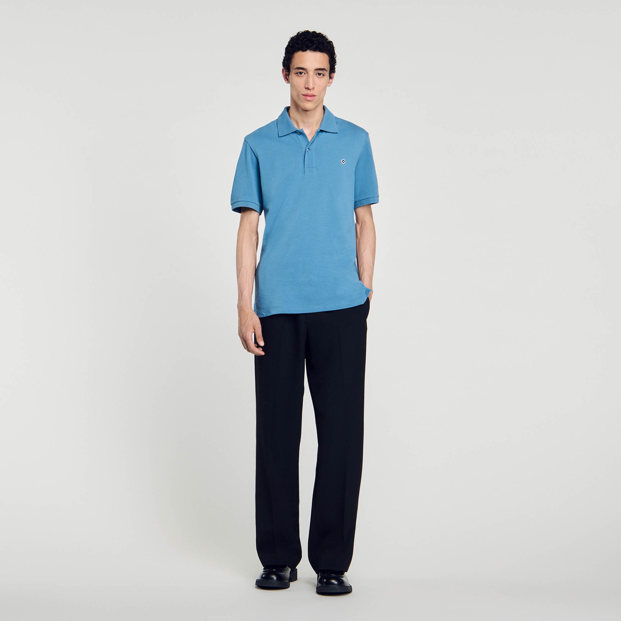 Polo shirt with Square Cross patch