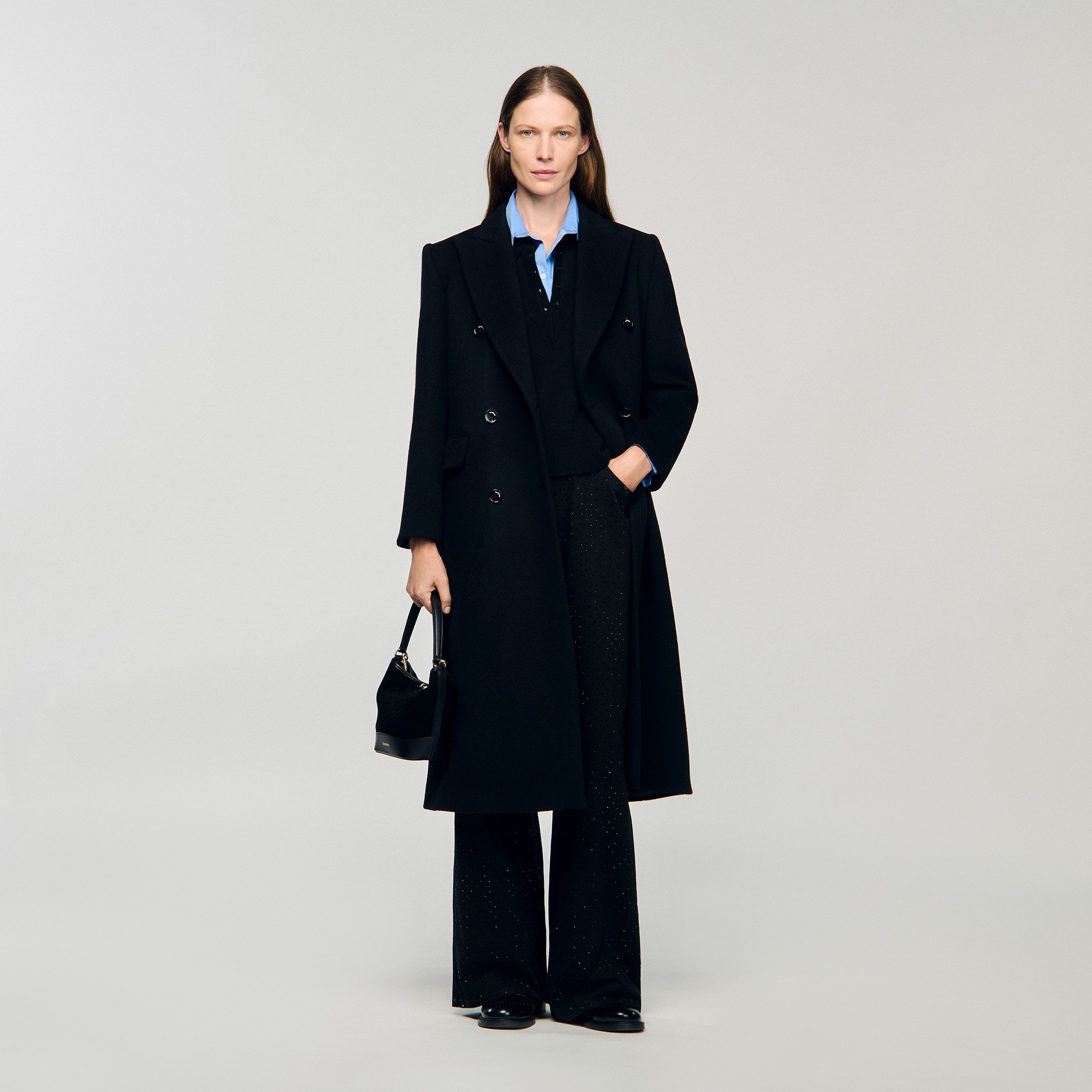 Sandro Long wool coat