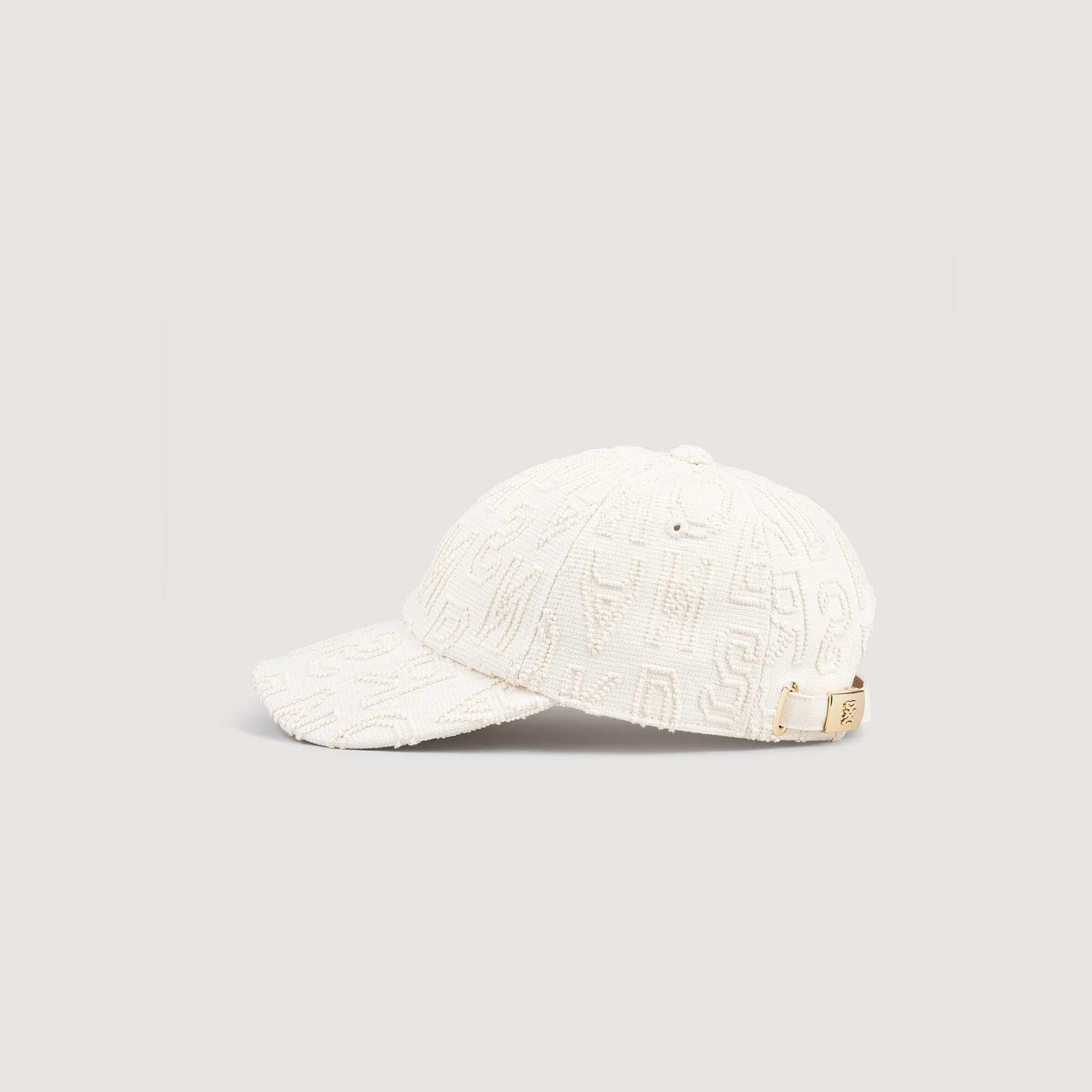 Sandro cotton Cotton cloth cap with jacquard embroidered with the letters Sandro, fitted with an adjustable strap