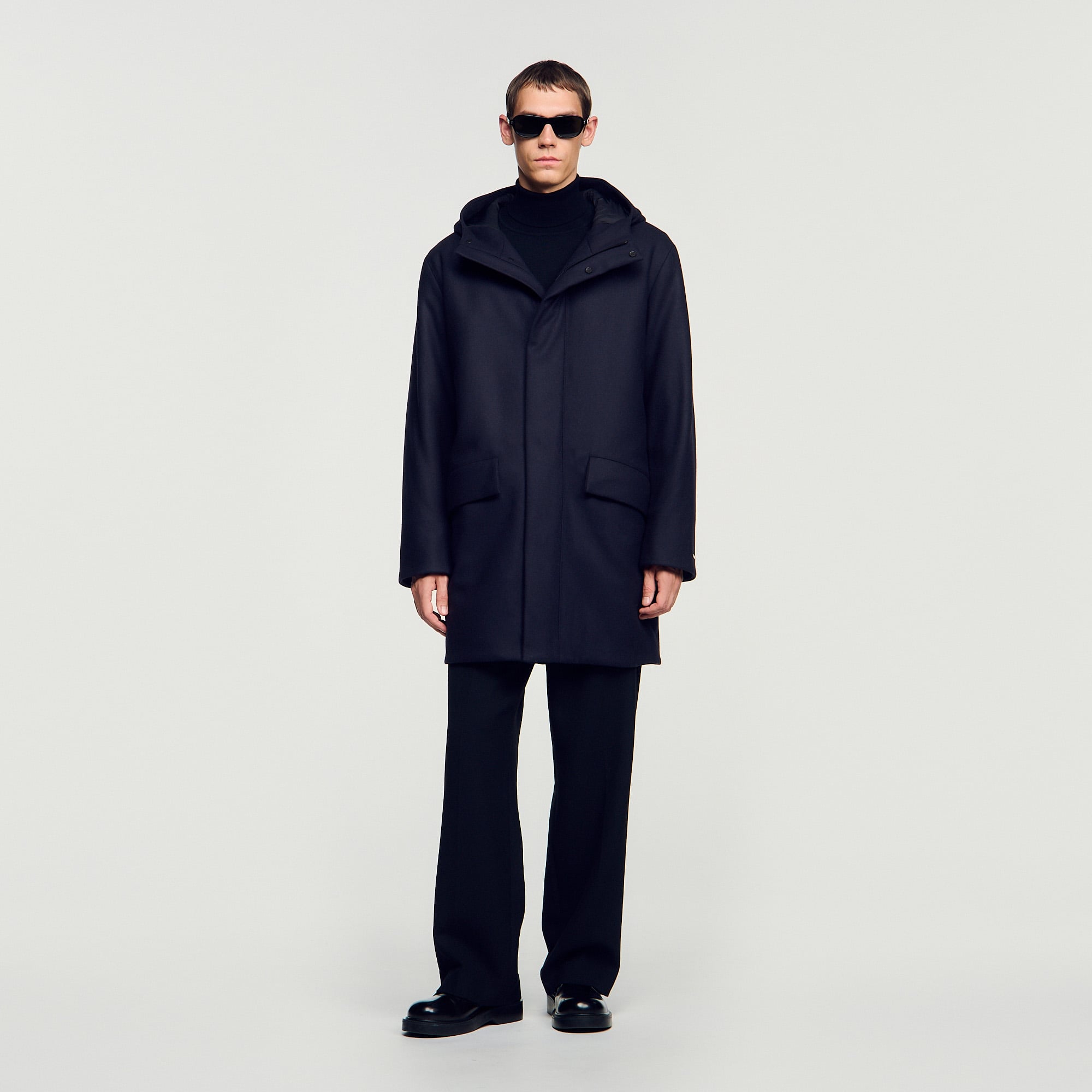 Wool and cashmere parka
