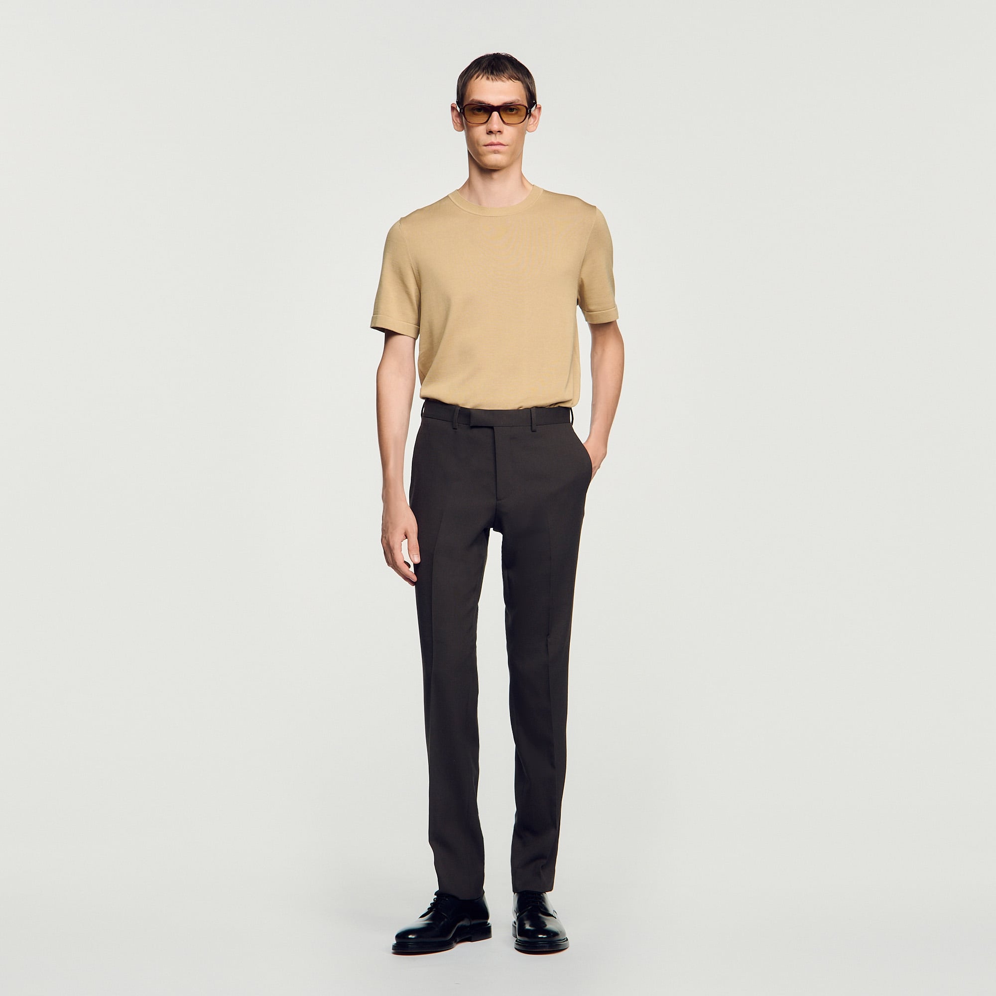 Wool suit trousers