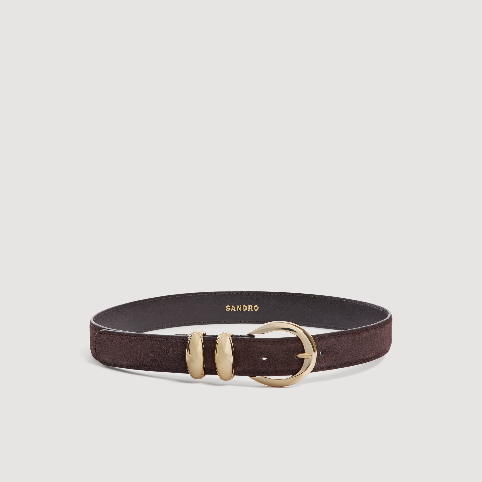 Suede leather belt