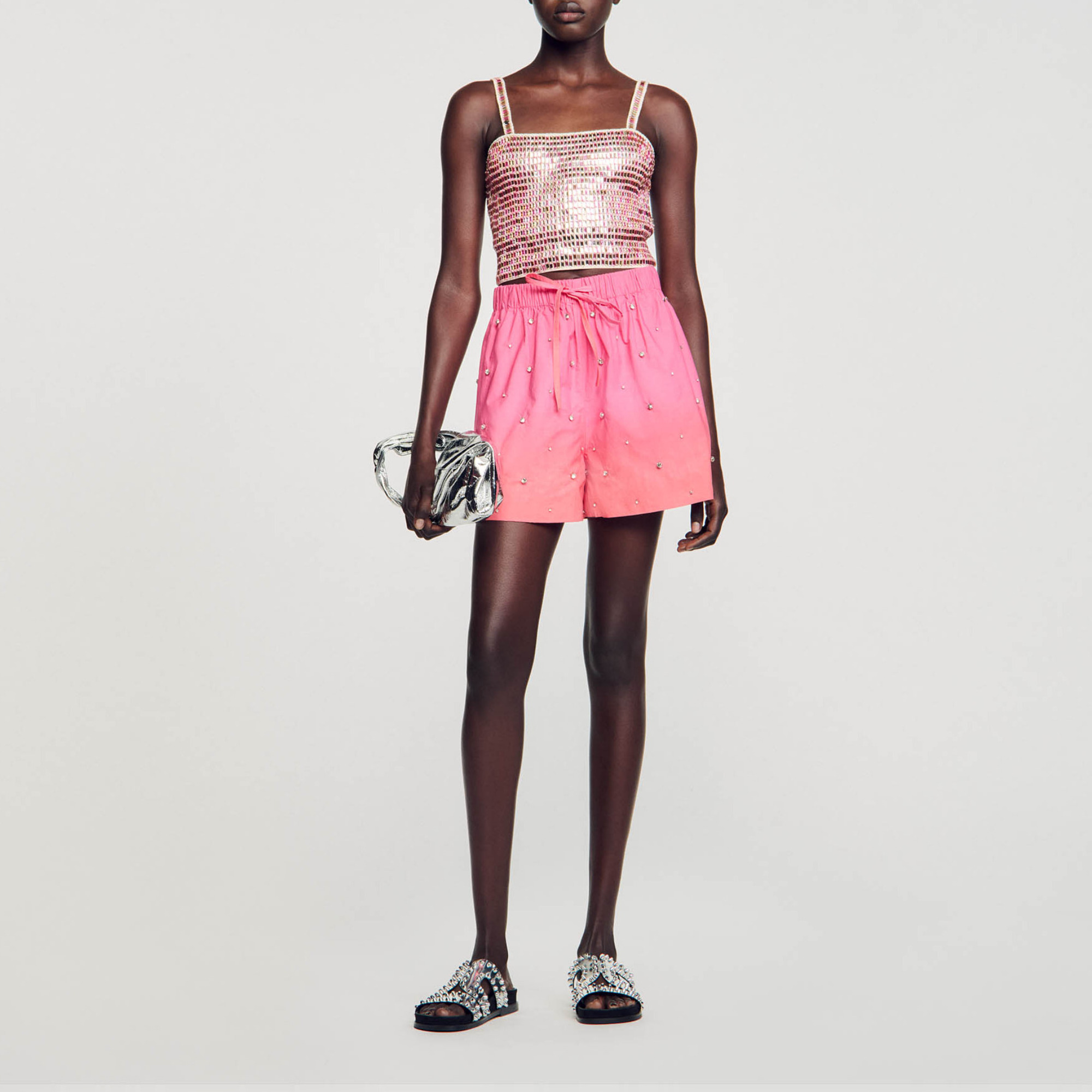 Sandro Rhinestone shorts