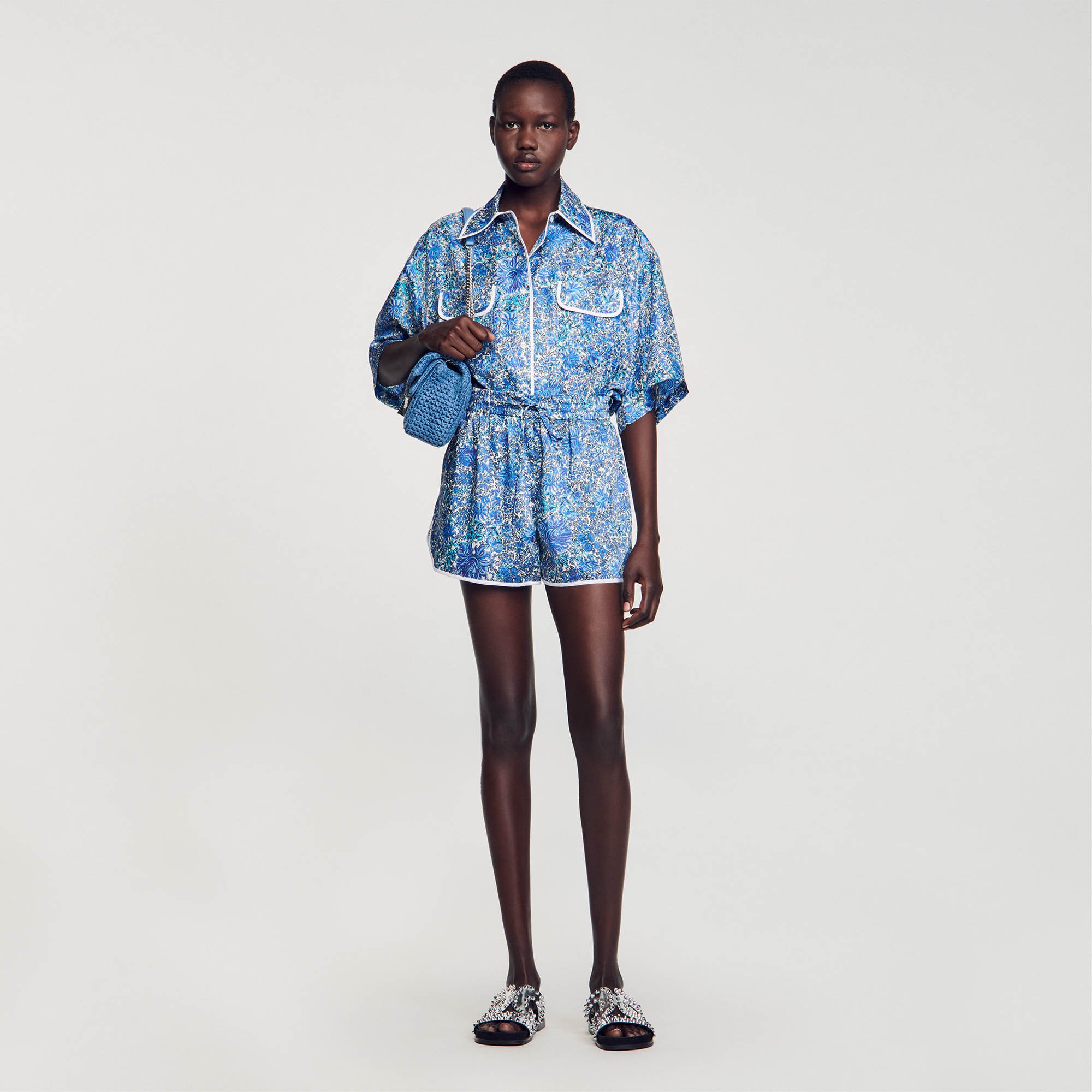 Sandro Floral print shorts