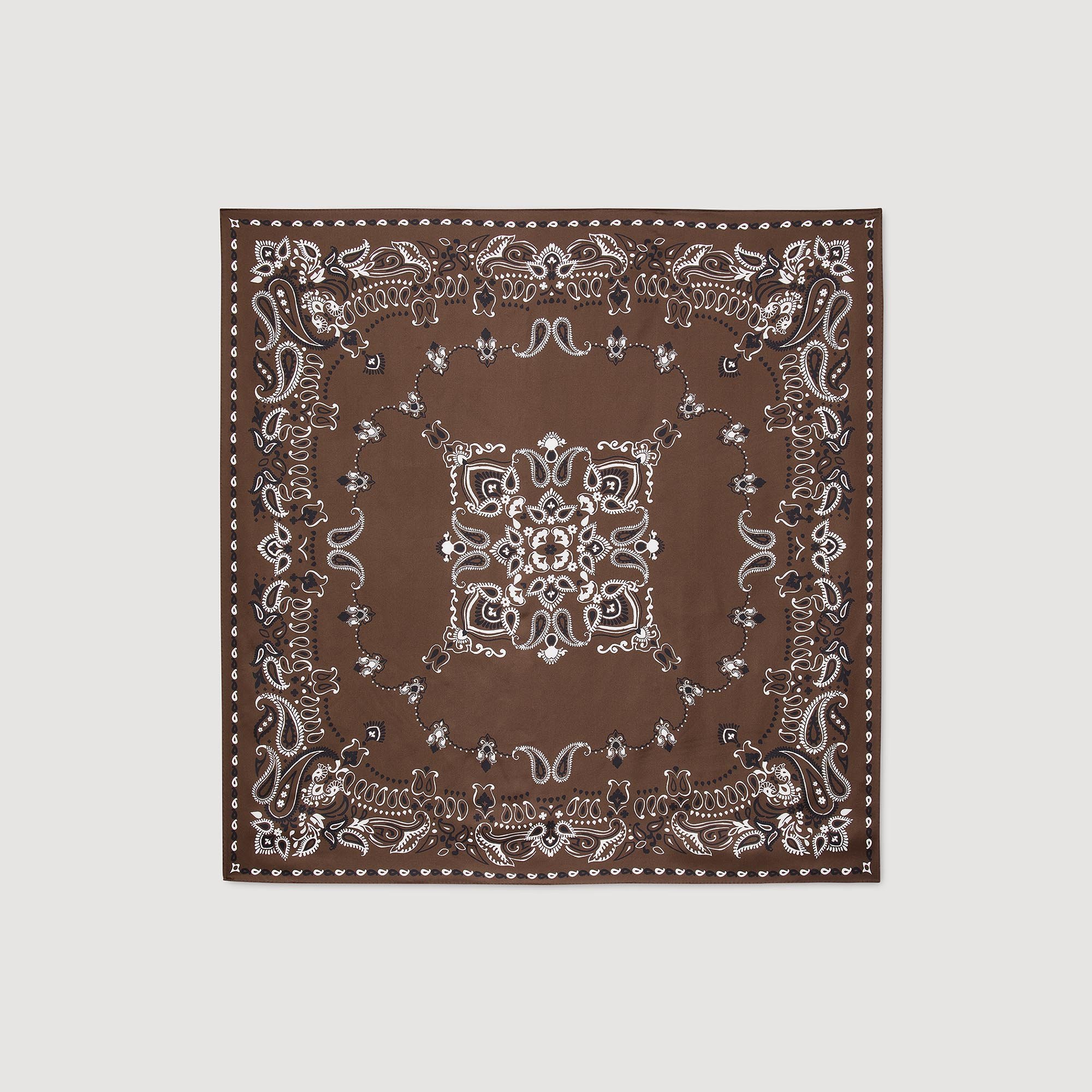 Silk bandana print scarf