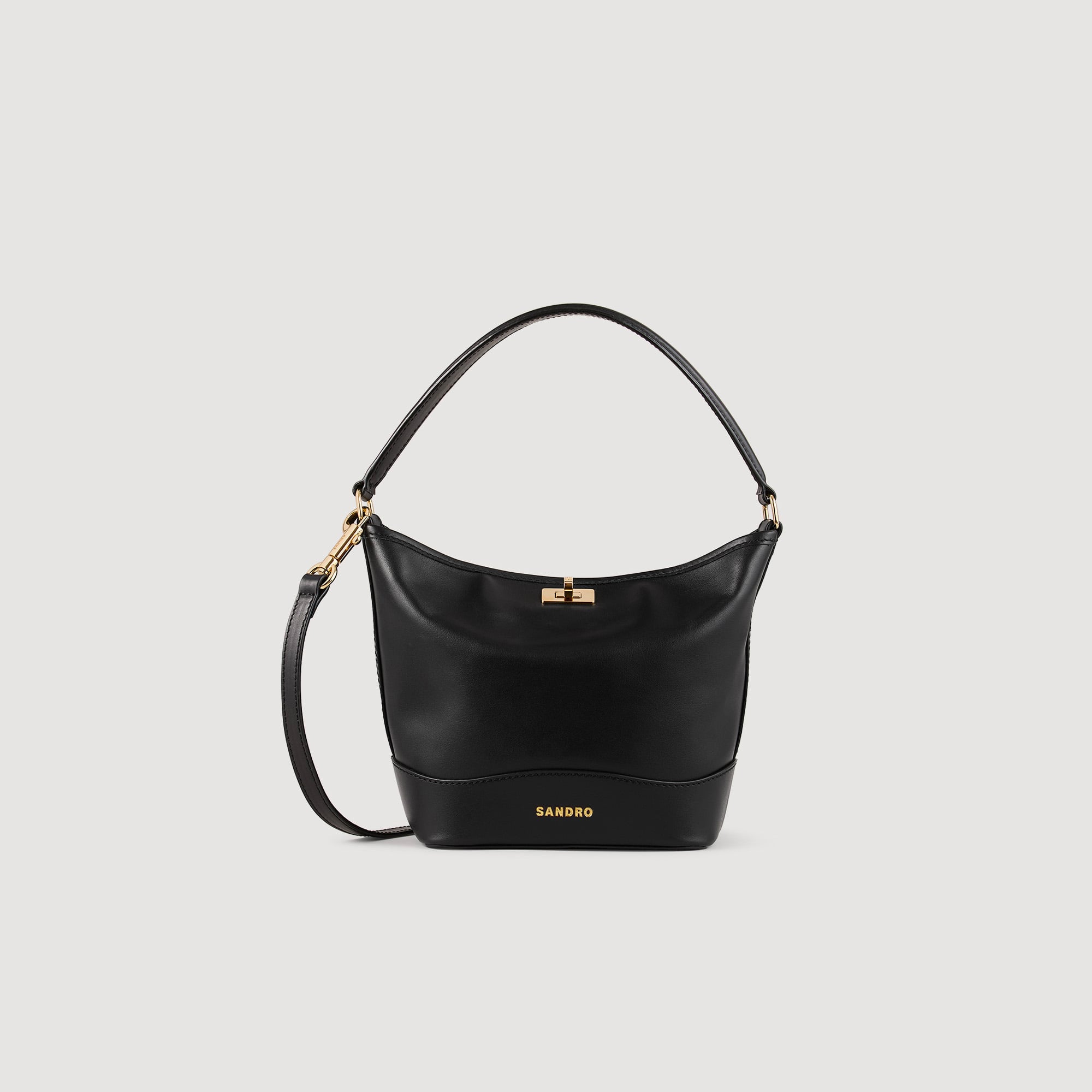 Tangoso mini leather bag in Black for Women | Sandro Paris