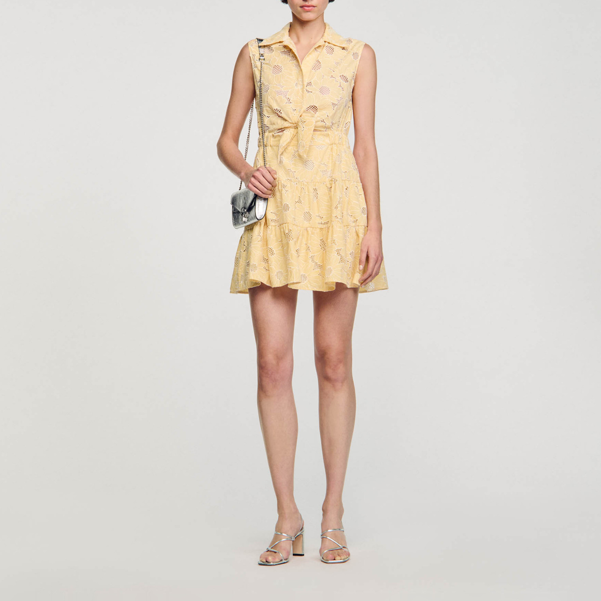 Sandro Short embroidered dress