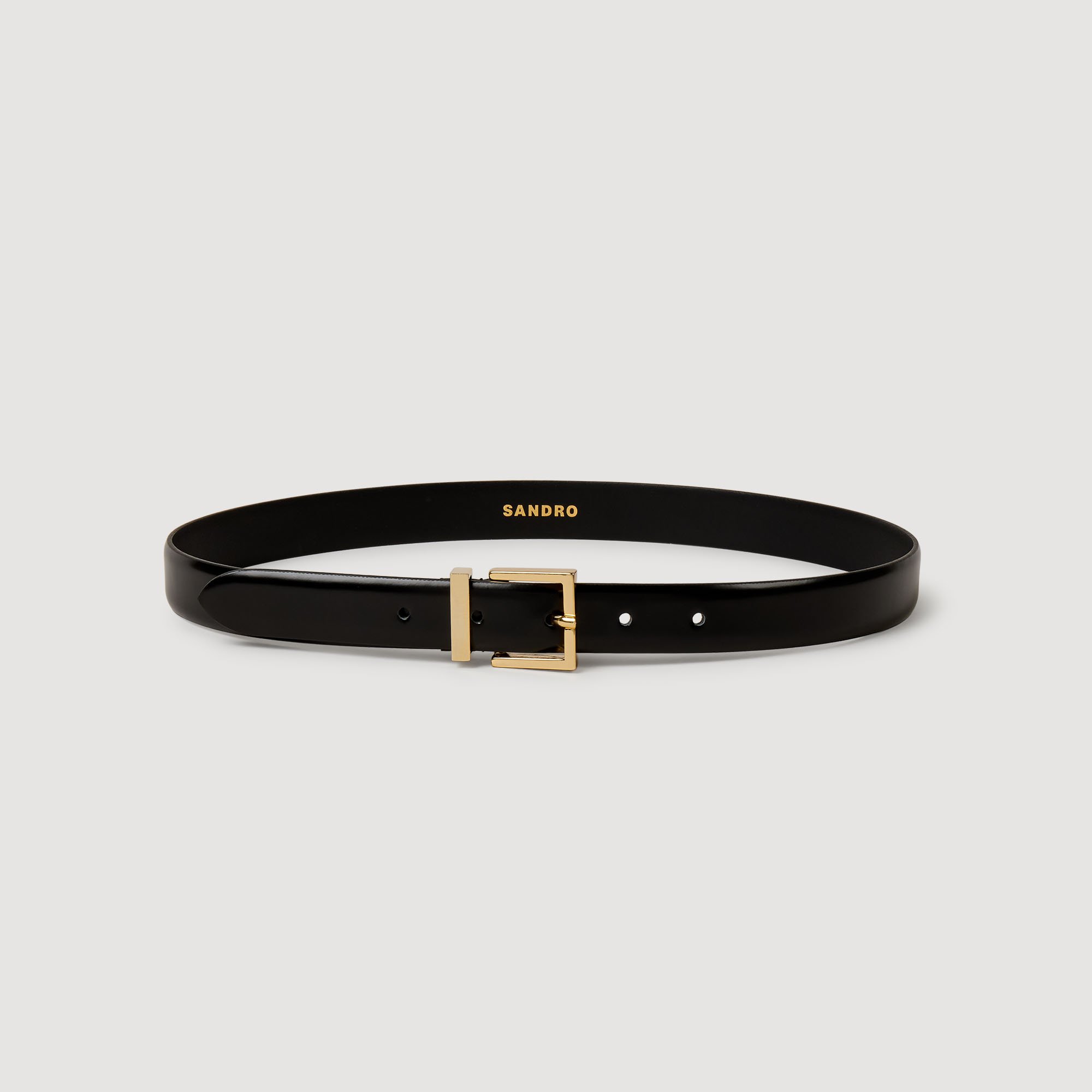 Smooth leather belt