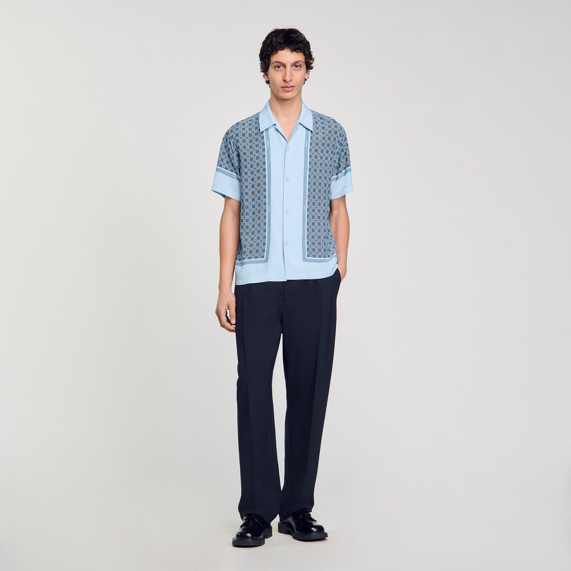 Sandro Short-sleeved patterned shirt