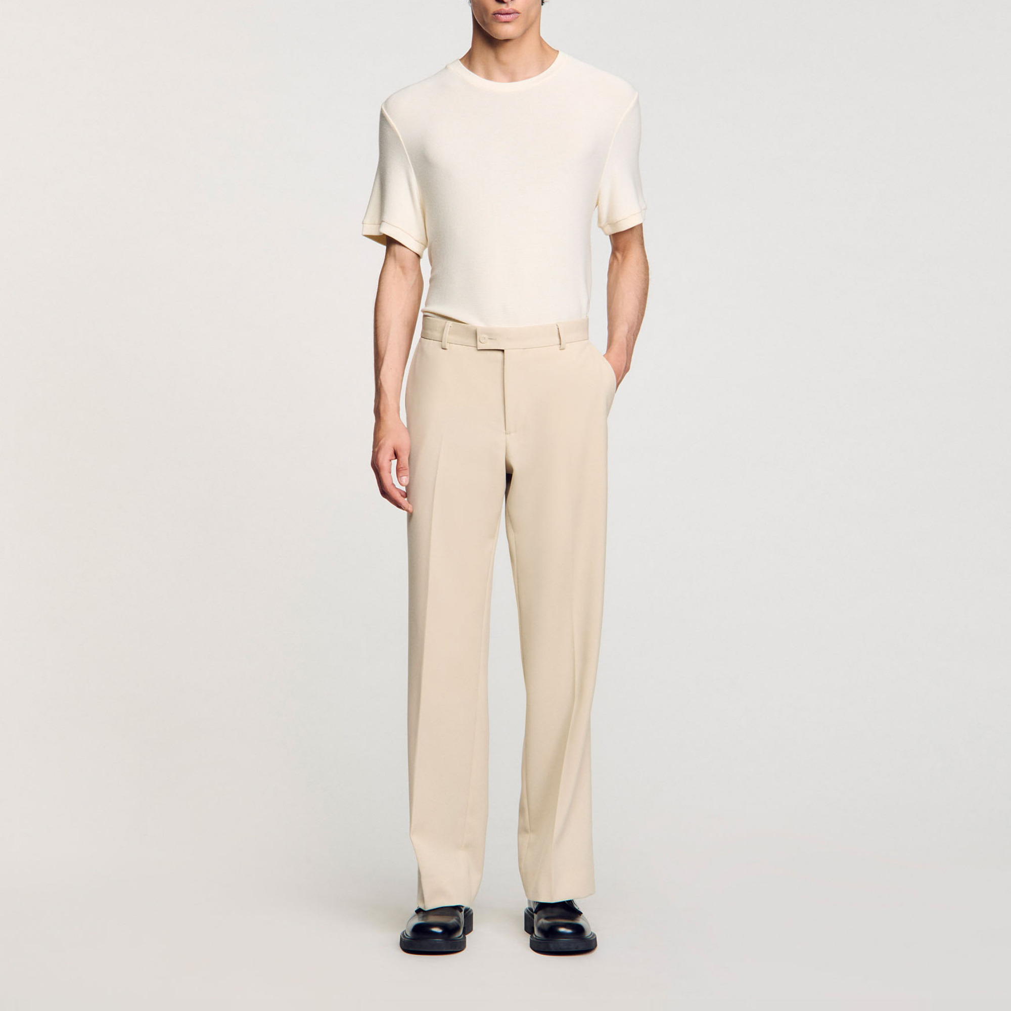Sandro virgin Oversized wool suit trousers with front and back pockets