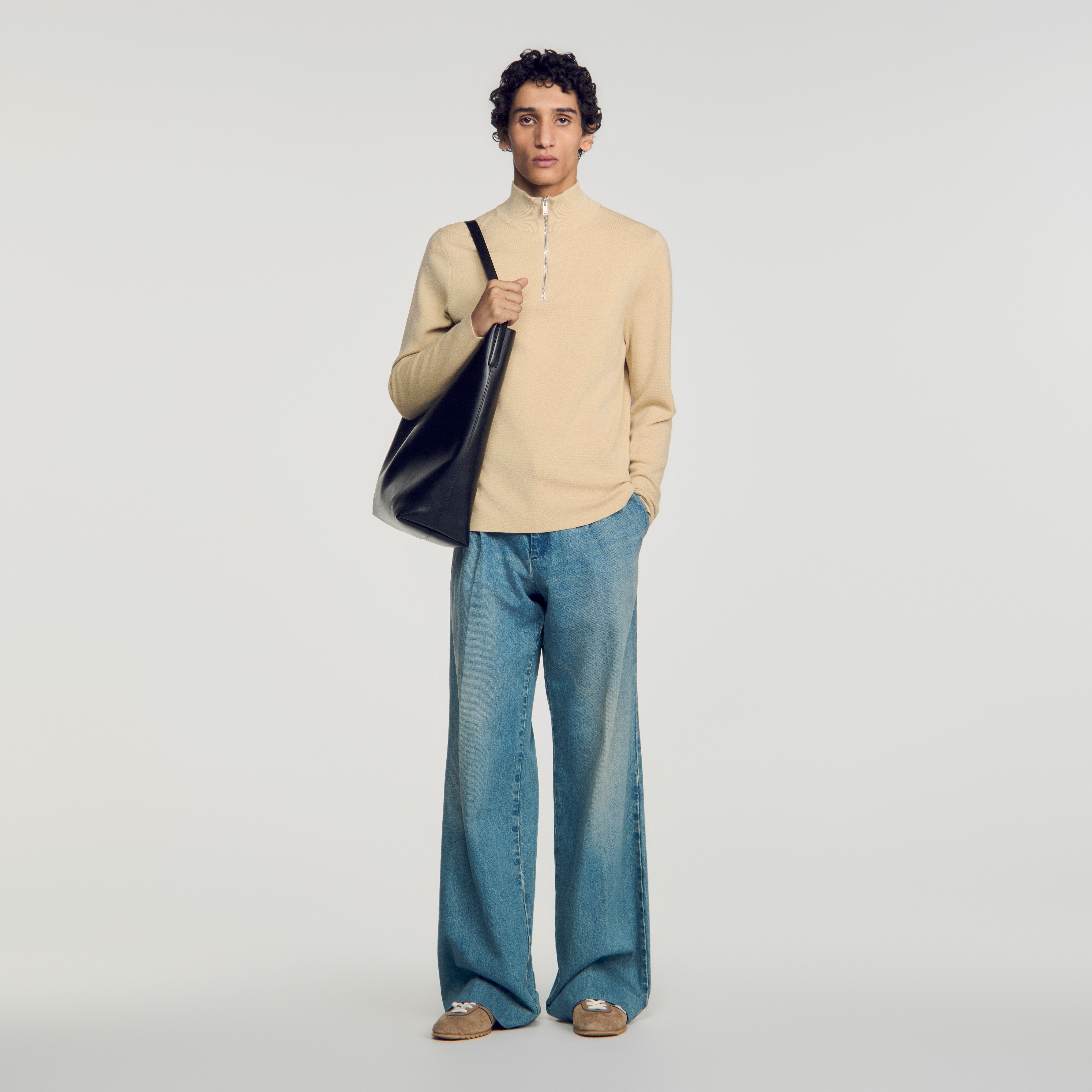 Half Zip Wool Sweater