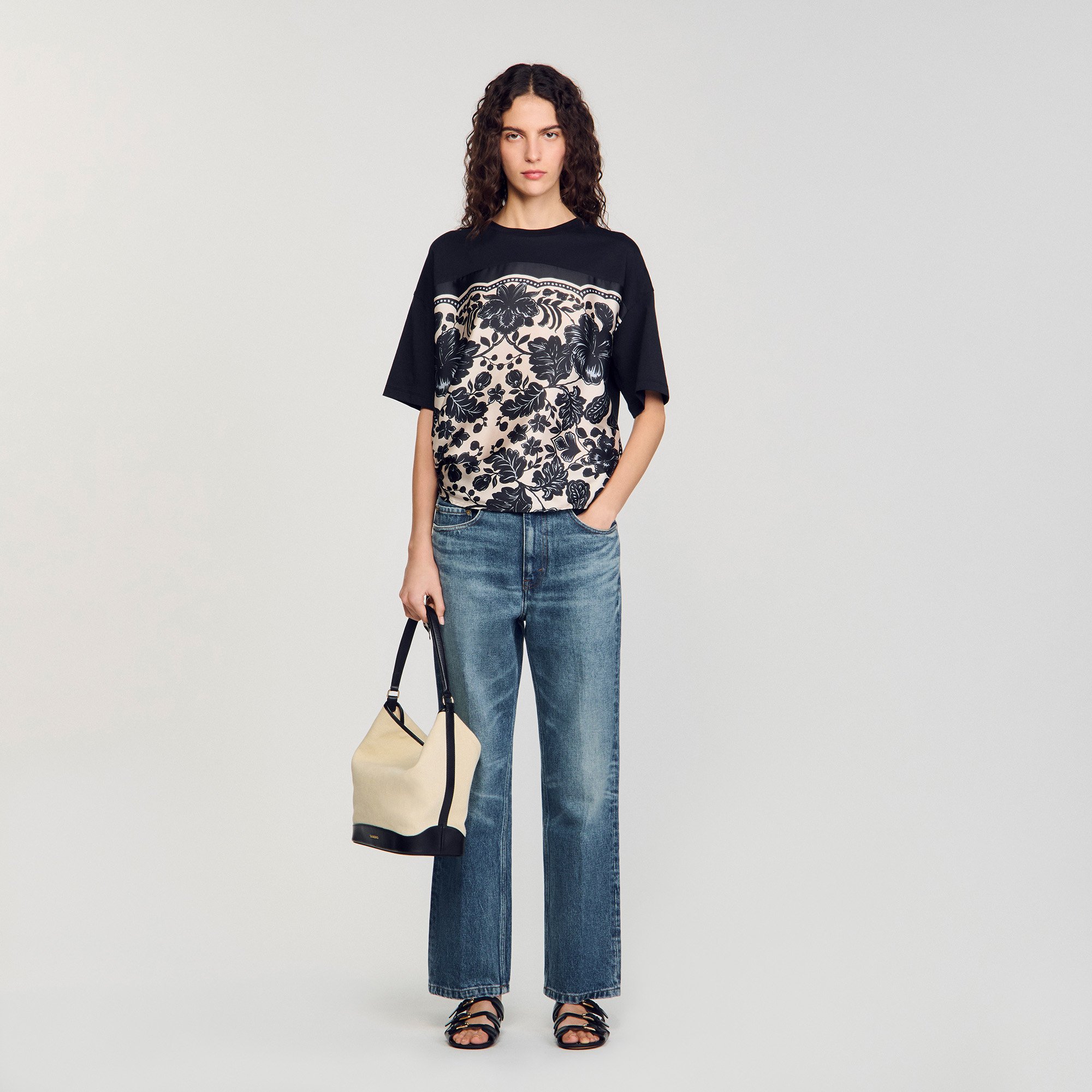 Floral motif T-shirt