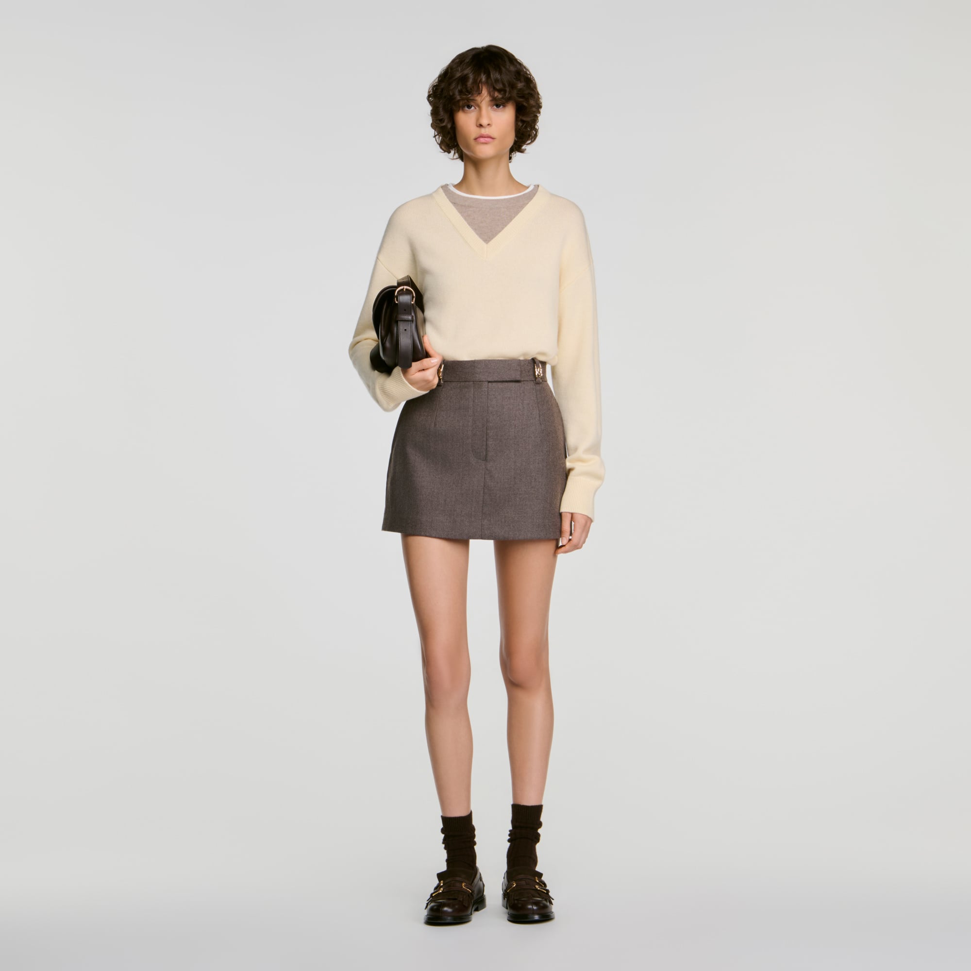 Wool skort
