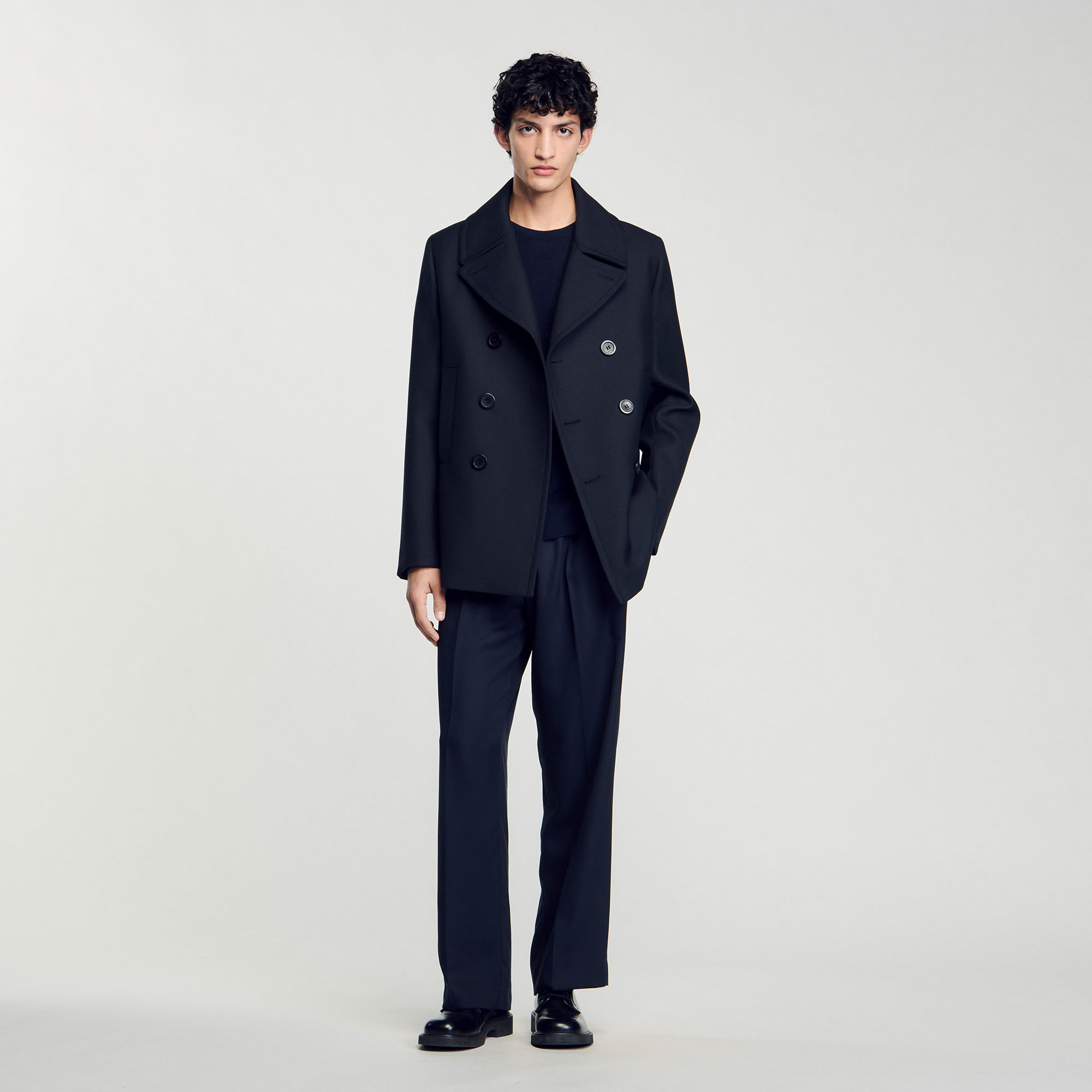 Sandro Wool blend peacoat