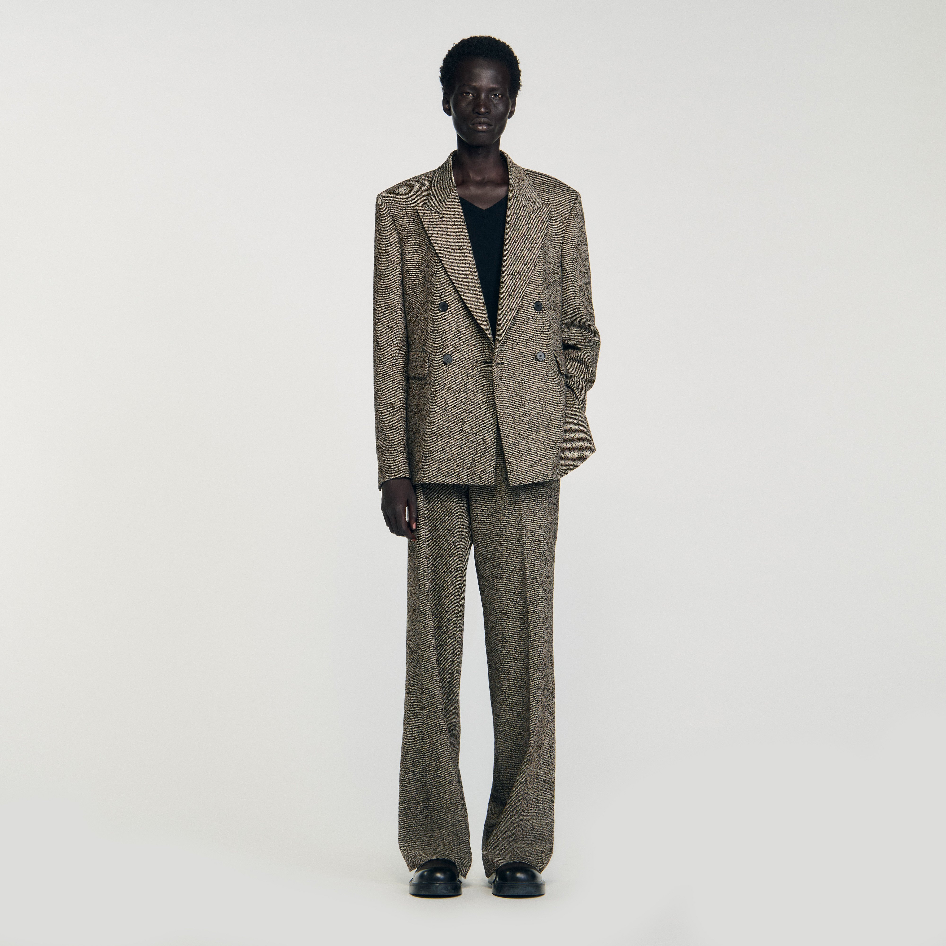 Double-breasted suit jacket